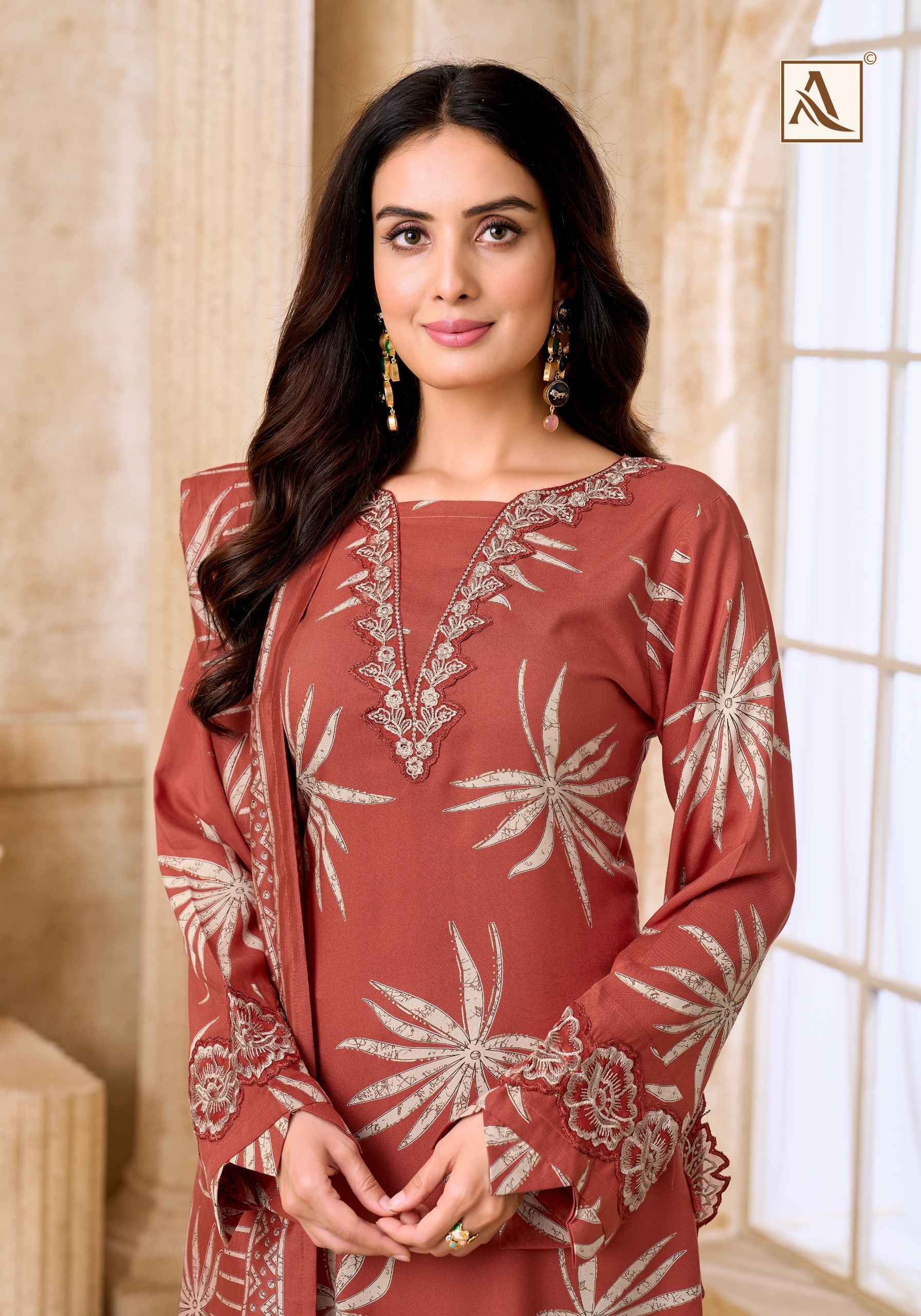 Alok Apple Cut - Viscose Reyon Dress Material - Surat Wholesale Market ( 6 pcs Catalog )