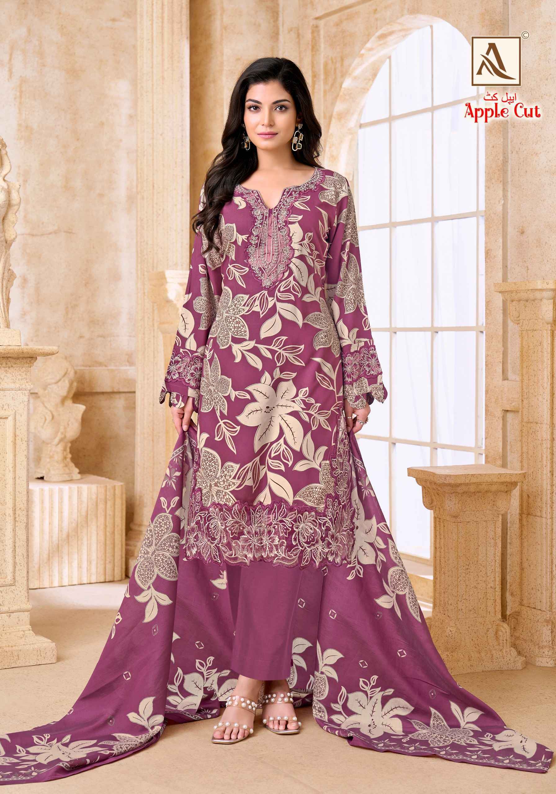 Alok Apple Cut - Viscose Reyon Dress Material - Surat Wholesale Market ( 6 pcs Catalog )