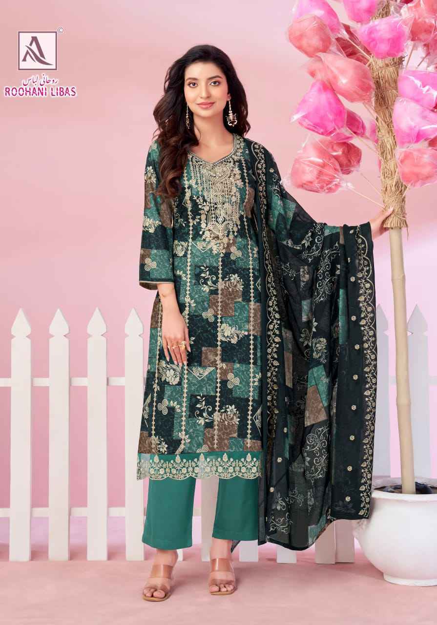 Alok Roohani Libas Wholesale Price | Cambric Cotton Suits ( 4 Pcs Catalog )