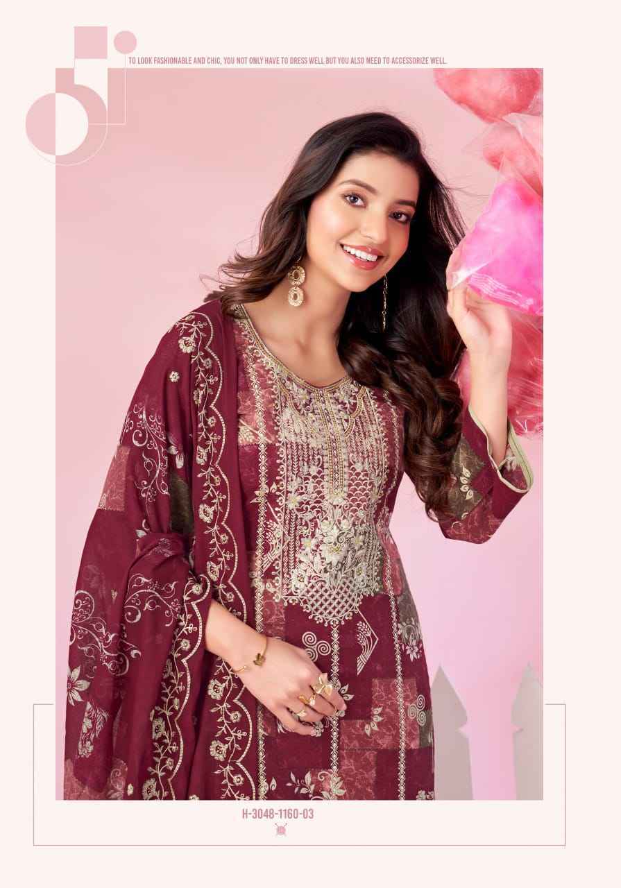 Alok Roohani Libas Wholesale Price | Cambric Cotton Suits ( 4 Pcs Catalog )