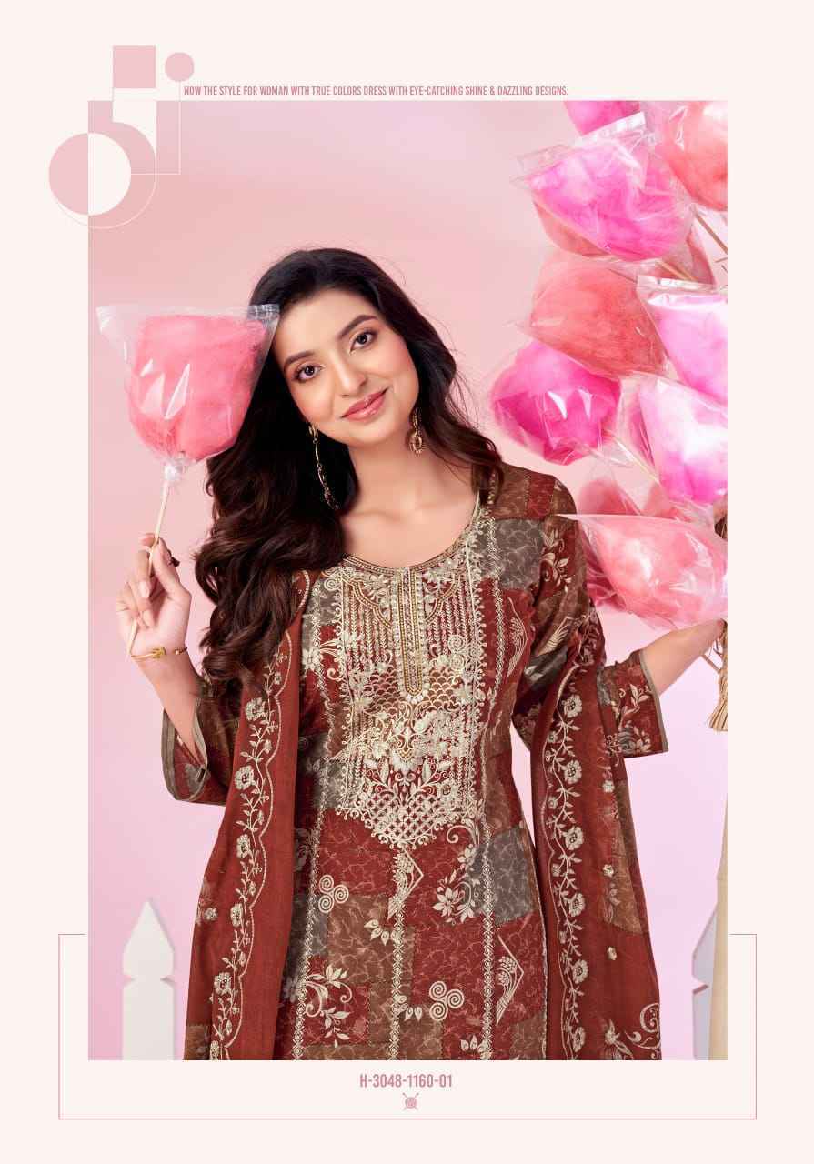 Alok Roohani Libas Wholesale Price | Cambric Cotton Suits ( 4 Pcs Catalog )