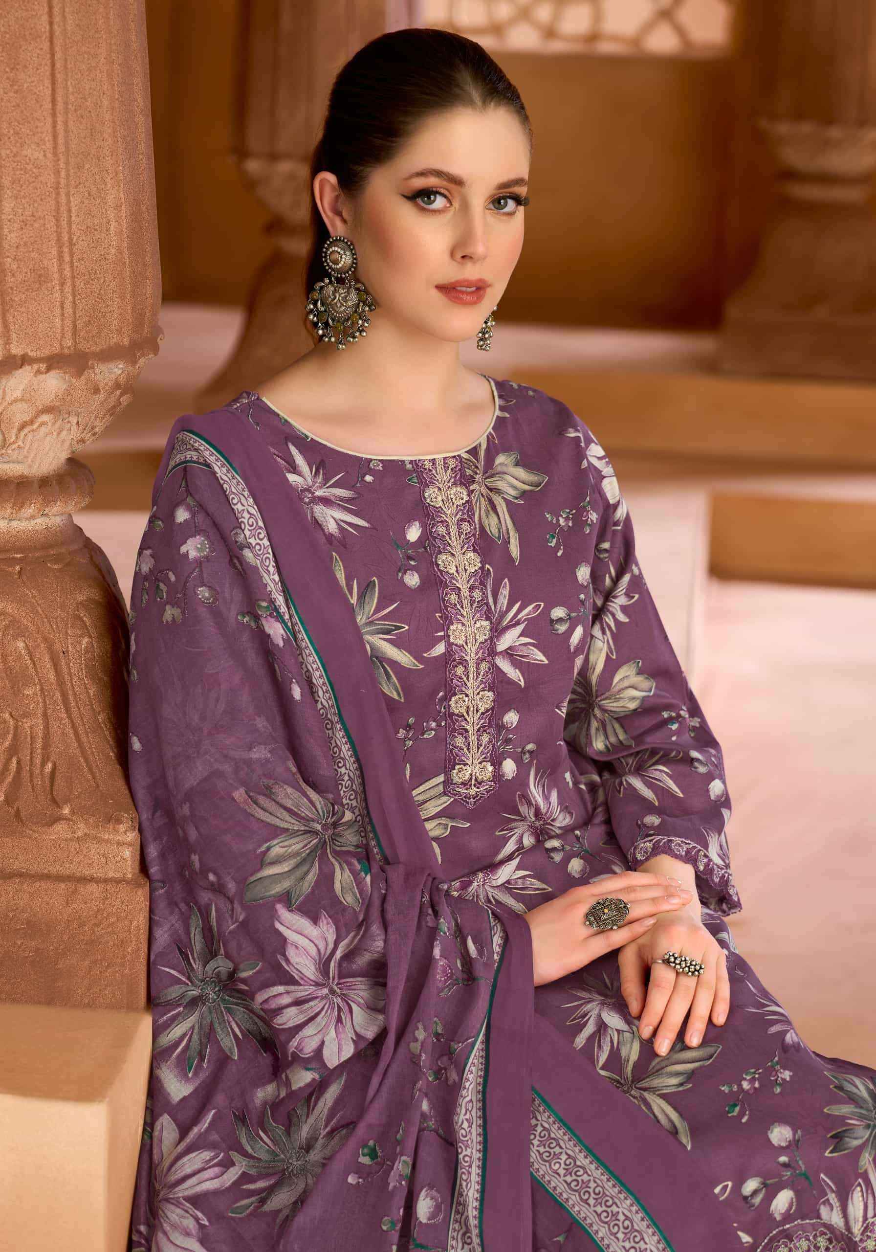 Alok Suit Ameen - Wholesale Pure Cotton Ladies Dress Material ( 6 Pcs Catalog )
