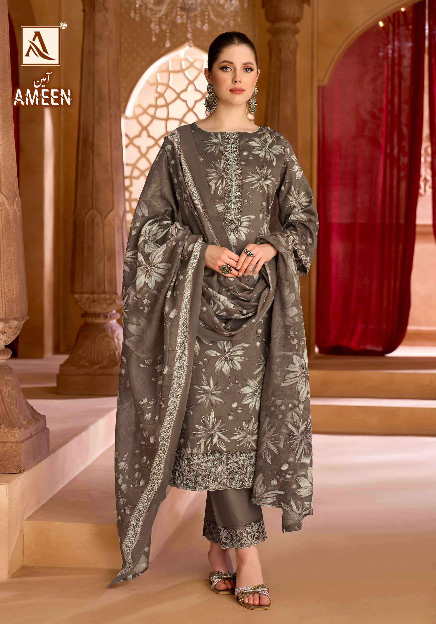 Alok Suit Ameen - Wholesale Pure Cotton Ladies Dress Material ( 6 Pcs Catalog )