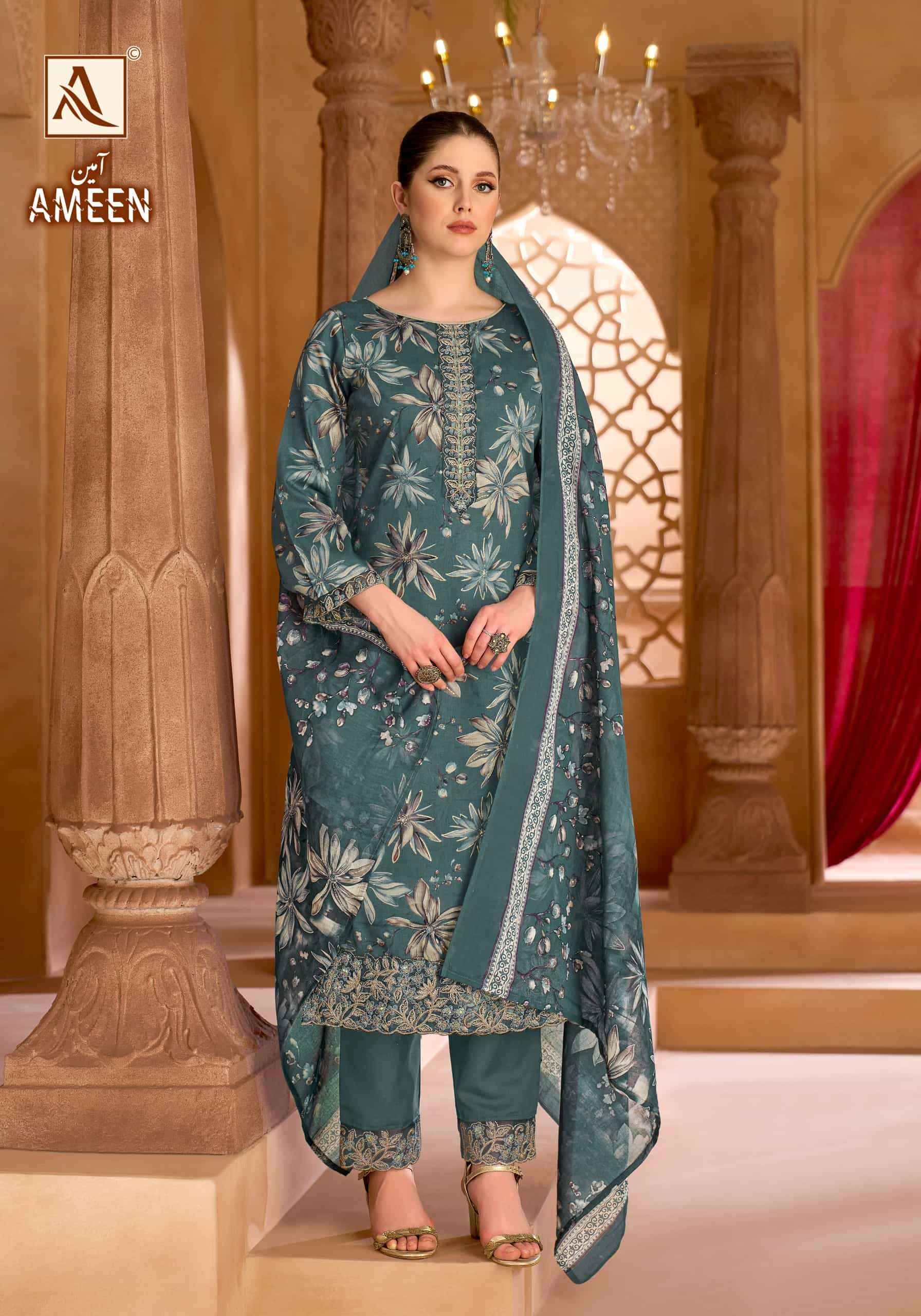 Alok Suit Ameen - Wholesale Pure Cotton Ladies Dress Material ( 6 Pcs Catalog )