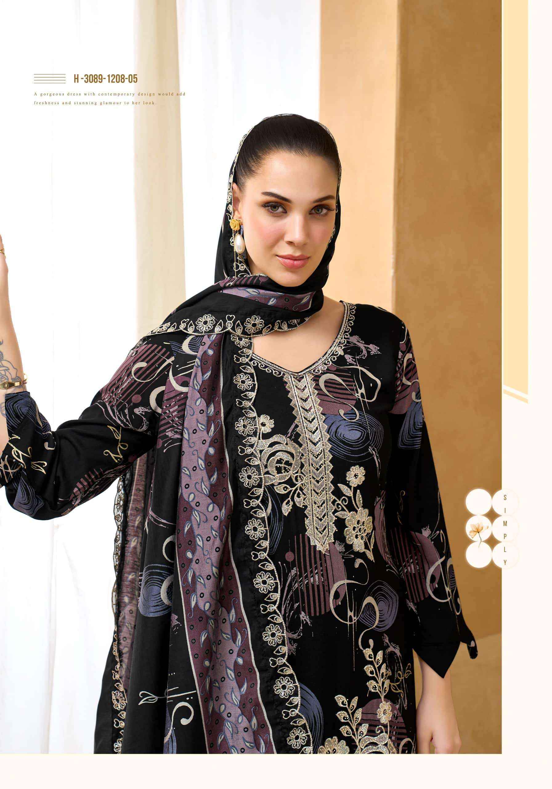 Alok Suit Black Royale Premium Design Rayon Salwar Kameez _ Surat Wholesale Market Price ( 6 Pcs Catalog )