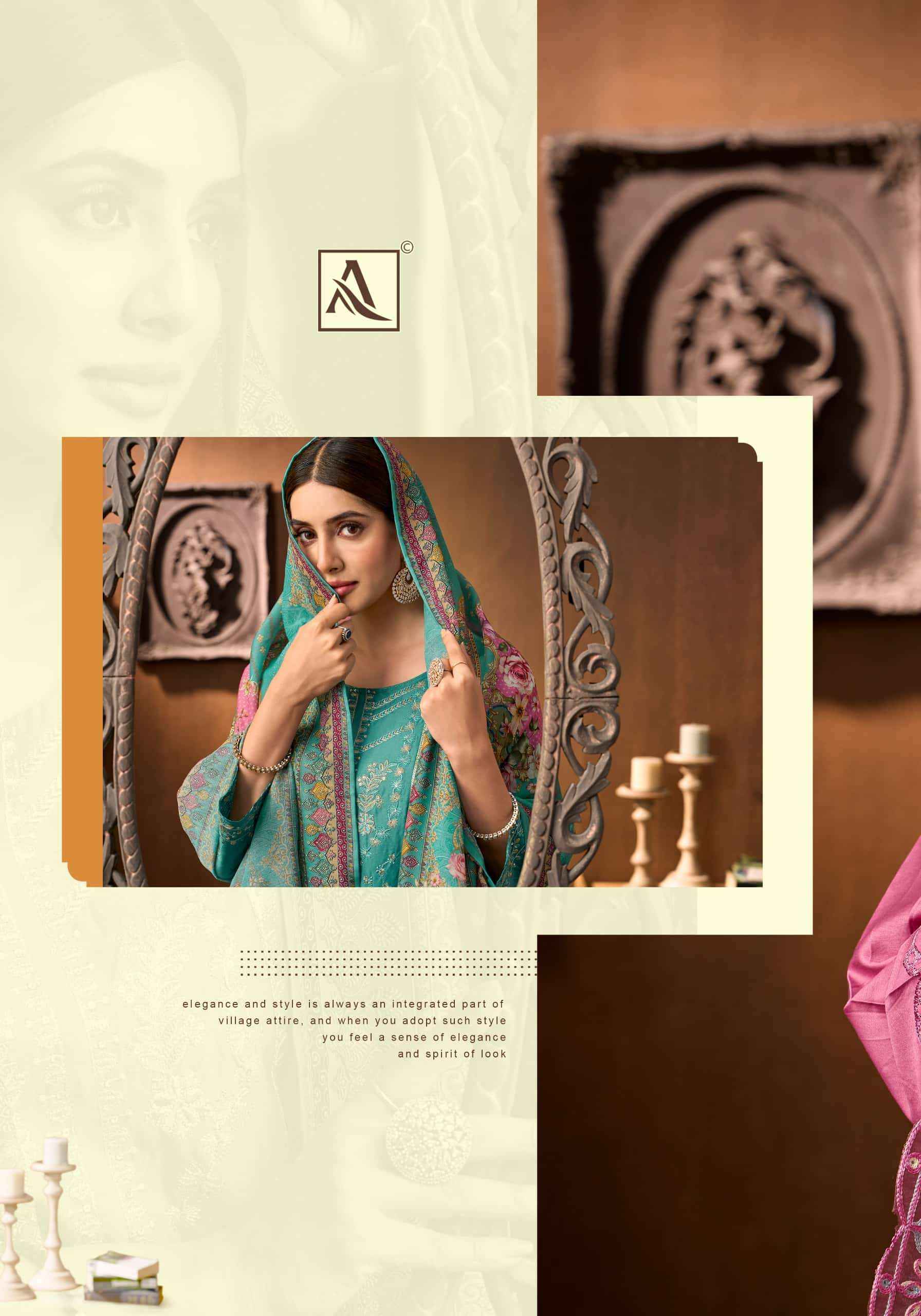 Alok Suit Meher Mahal Suits Wholesale - surat textile market (4 Pcs Catalogue )