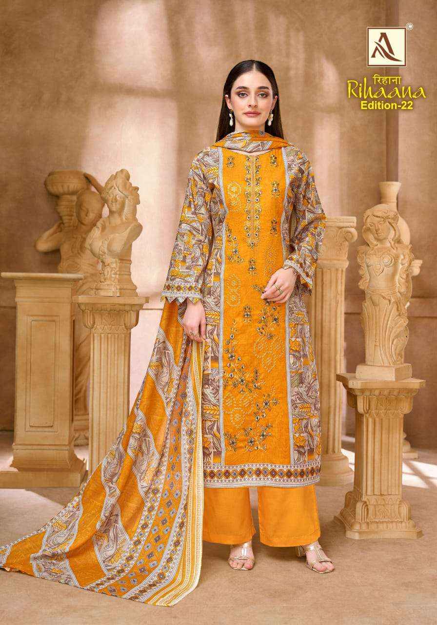 Alok Suit Rihaana Edition 22 - Wholesale Ladies Ethnic Wear Suits ( 6 Pcs Catalog )