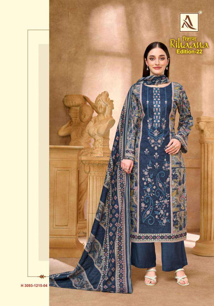 Alok Suit Rihaana Edition 22 - Wholesale Ladies Ethnic Wear Suits ( 6 Pcs Catalog )