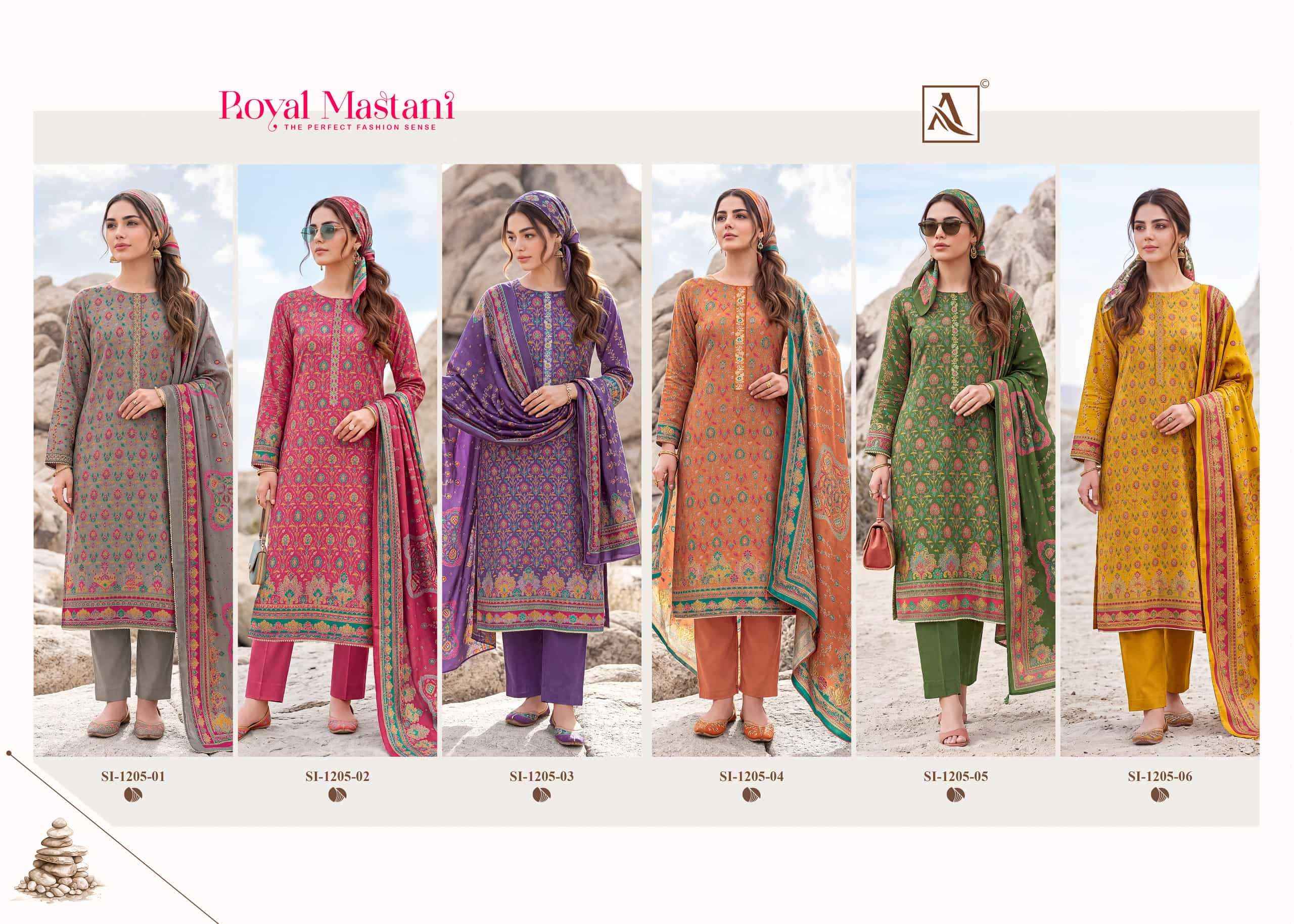 Alok Suit Royal Mastani Fancy Wear Ladies Salwar Suit _ Surat Wholesale Market Price ( 6 Pcs Catalog )
