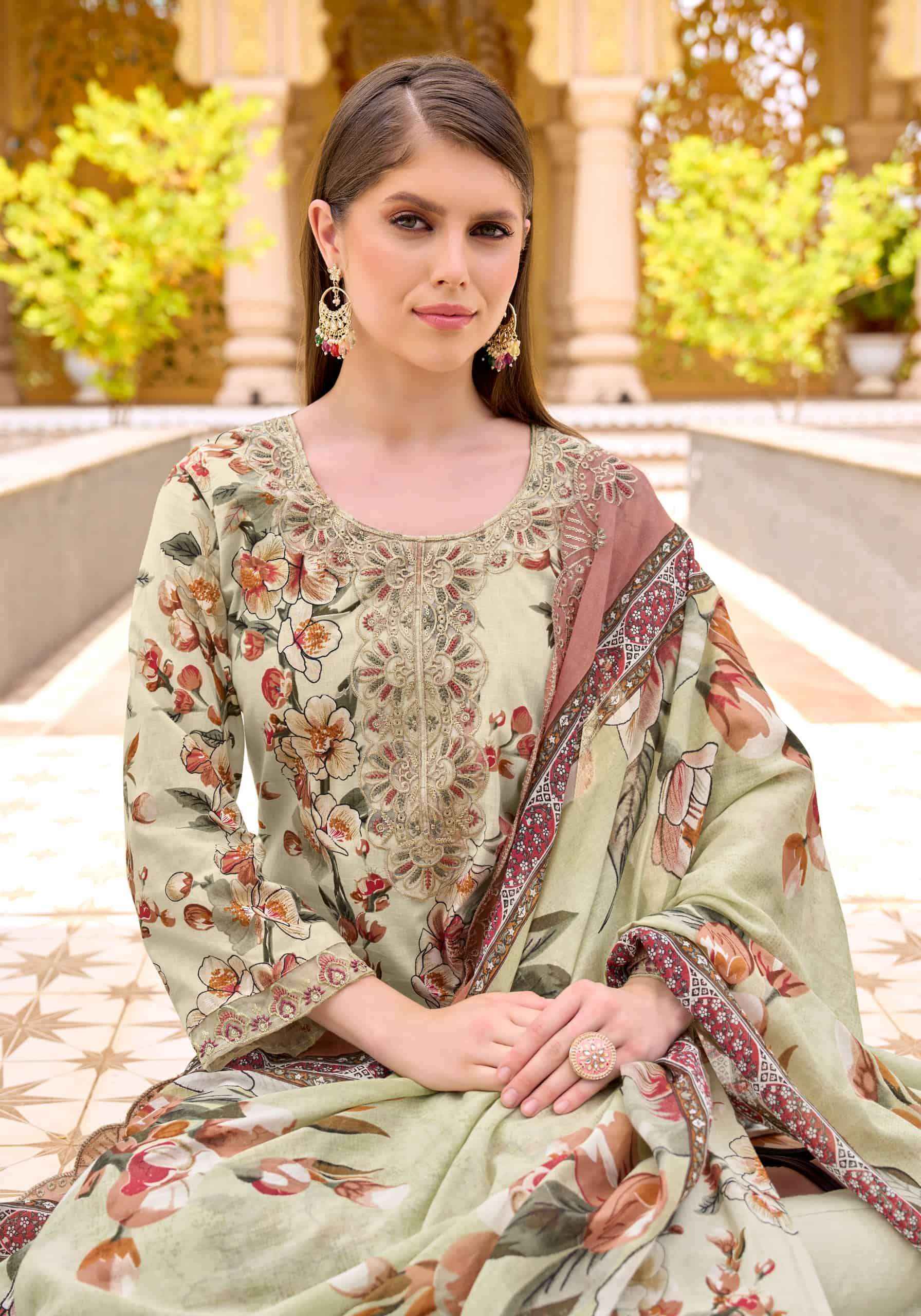 Alok Suit Sabeeka Imam Latest Designs Cotton Salwar Kameez _ Wholesale Surat Market Price ( 8 Pcs Catalog )