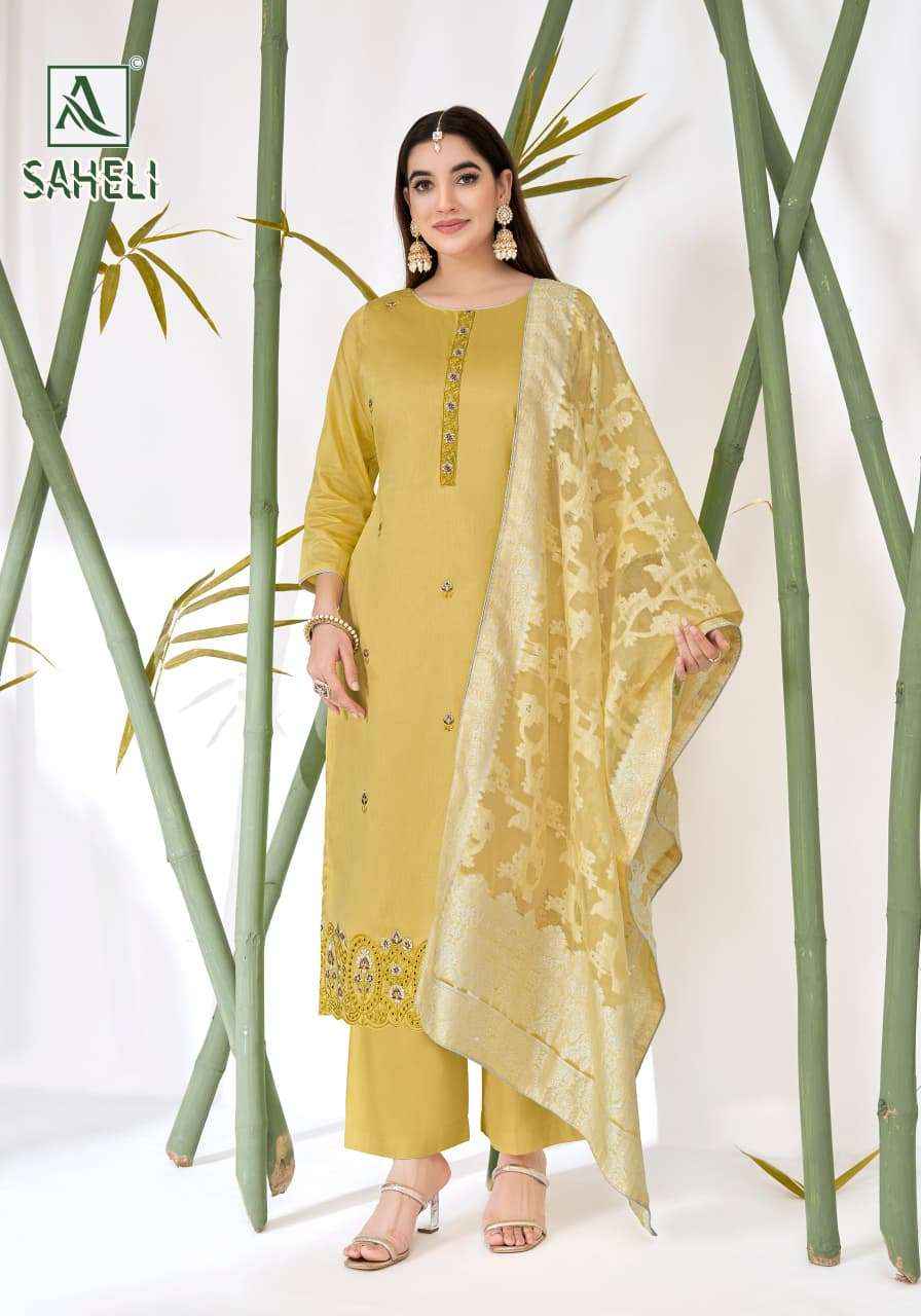 Alok Suit Saheli Exclusive Designs Cotton Salwar Suit _ Surat Wholesale Market Price ( 6 Pcs Catalog )