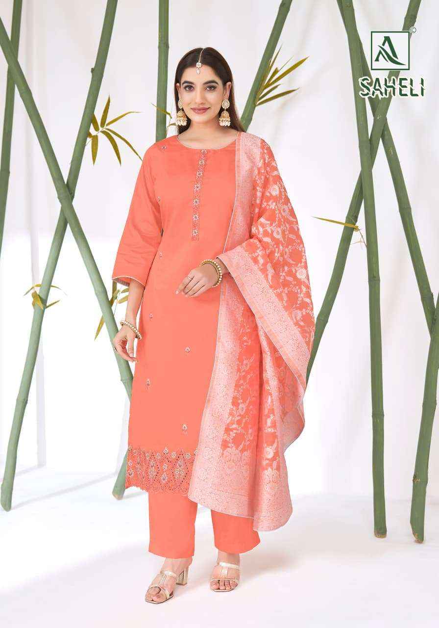 Alok Suit Saheli Exclusive Designs Cotton Salwar Suit _ Surat Wholesale Market Price ( 6 Pcs Catalog )