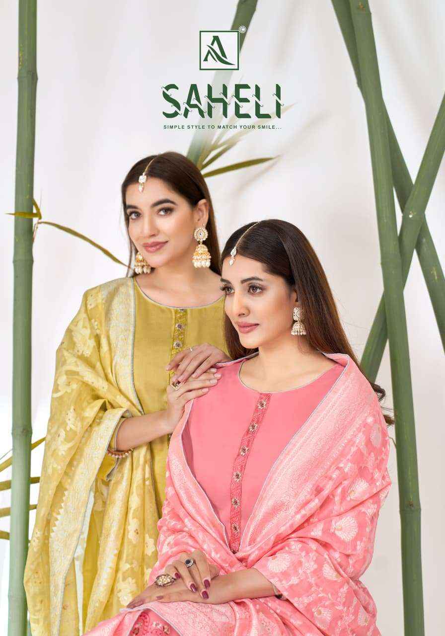 Alok Suit Saheli Exclusive Designs Cotton Salwar Suit _ Surat Wholesale Market Price ( 6 Pcs Catalog )