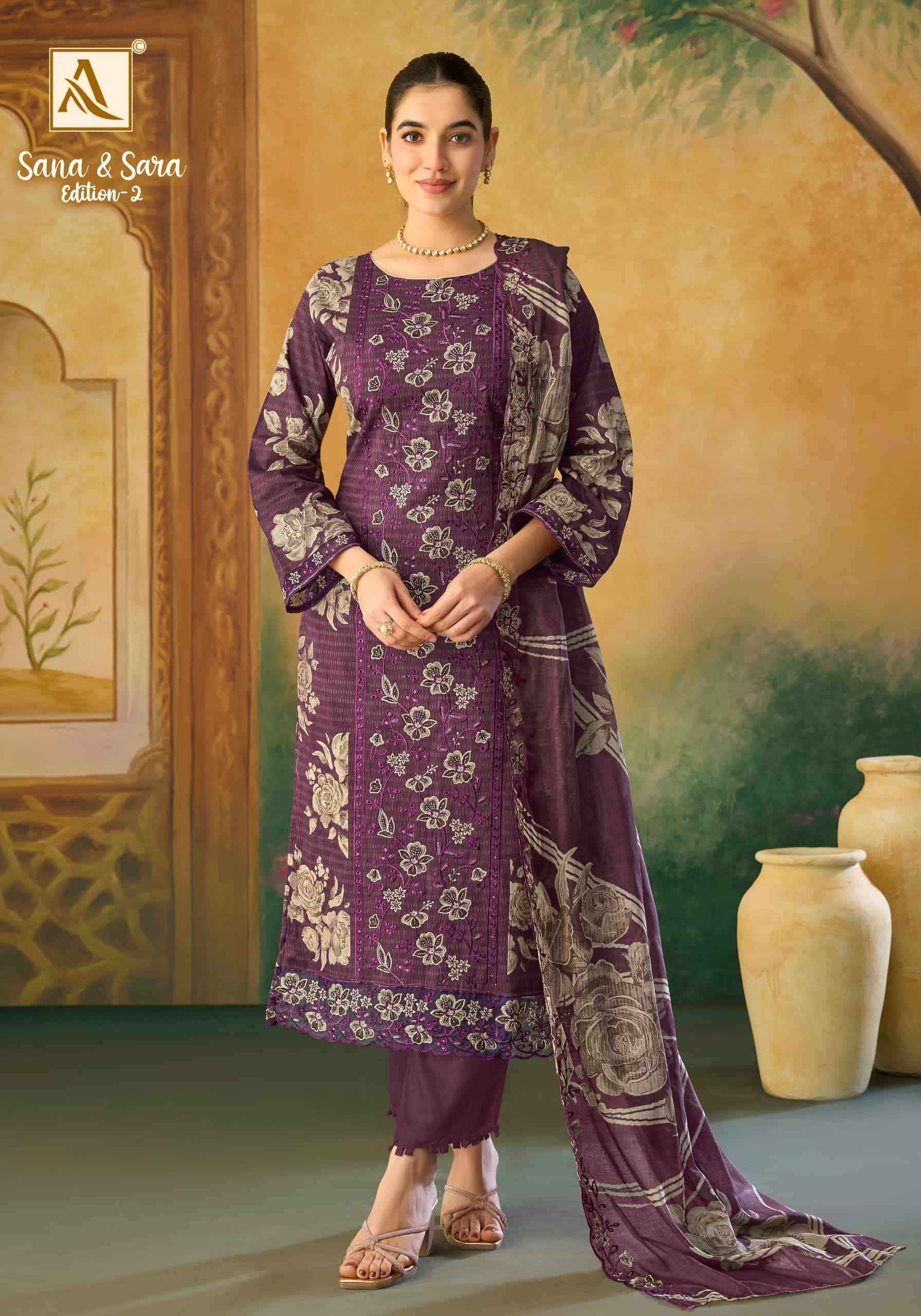 Alok Suit Sana And Sara Edition 2 - Wholesale Market Surat ( 6 Pcs Catalog )