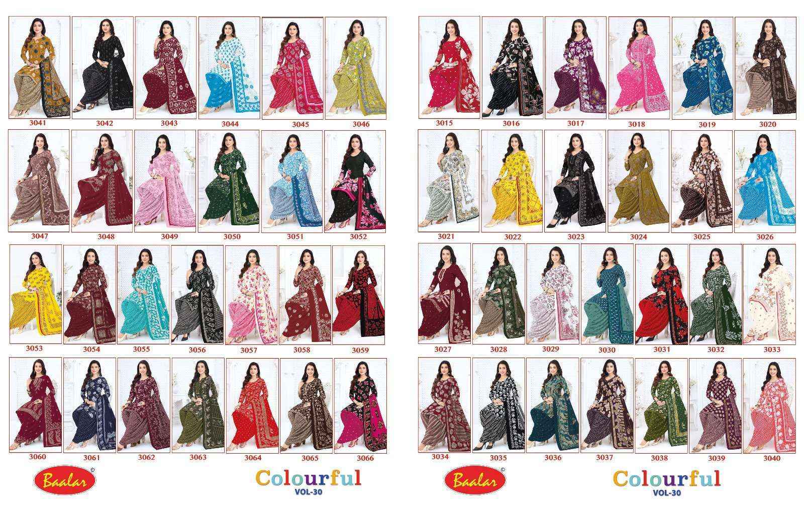 Baalar Colourful Vol 30 Wholesale | Surat cloth market ( 36 Pcs Catalogue )
