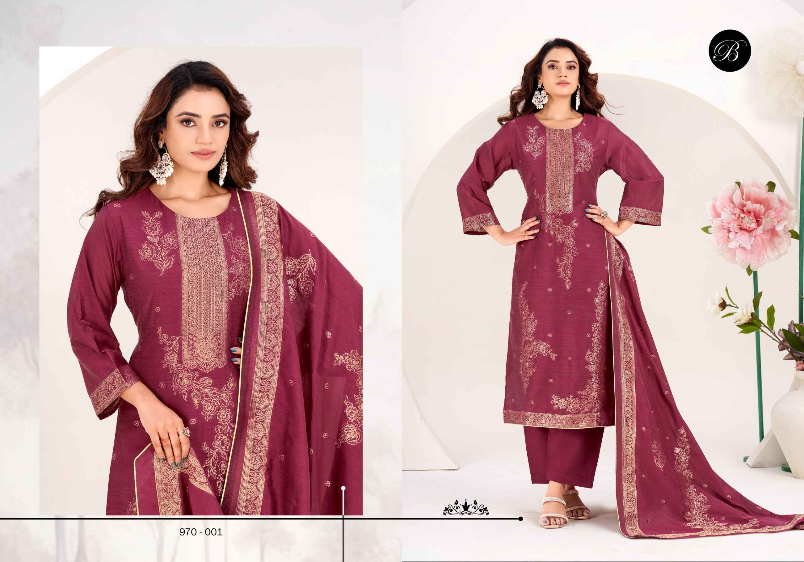 Belliza Designer Zahida Cotton Silk Jacquard Catalog (4 Pcs Set) Wholesale