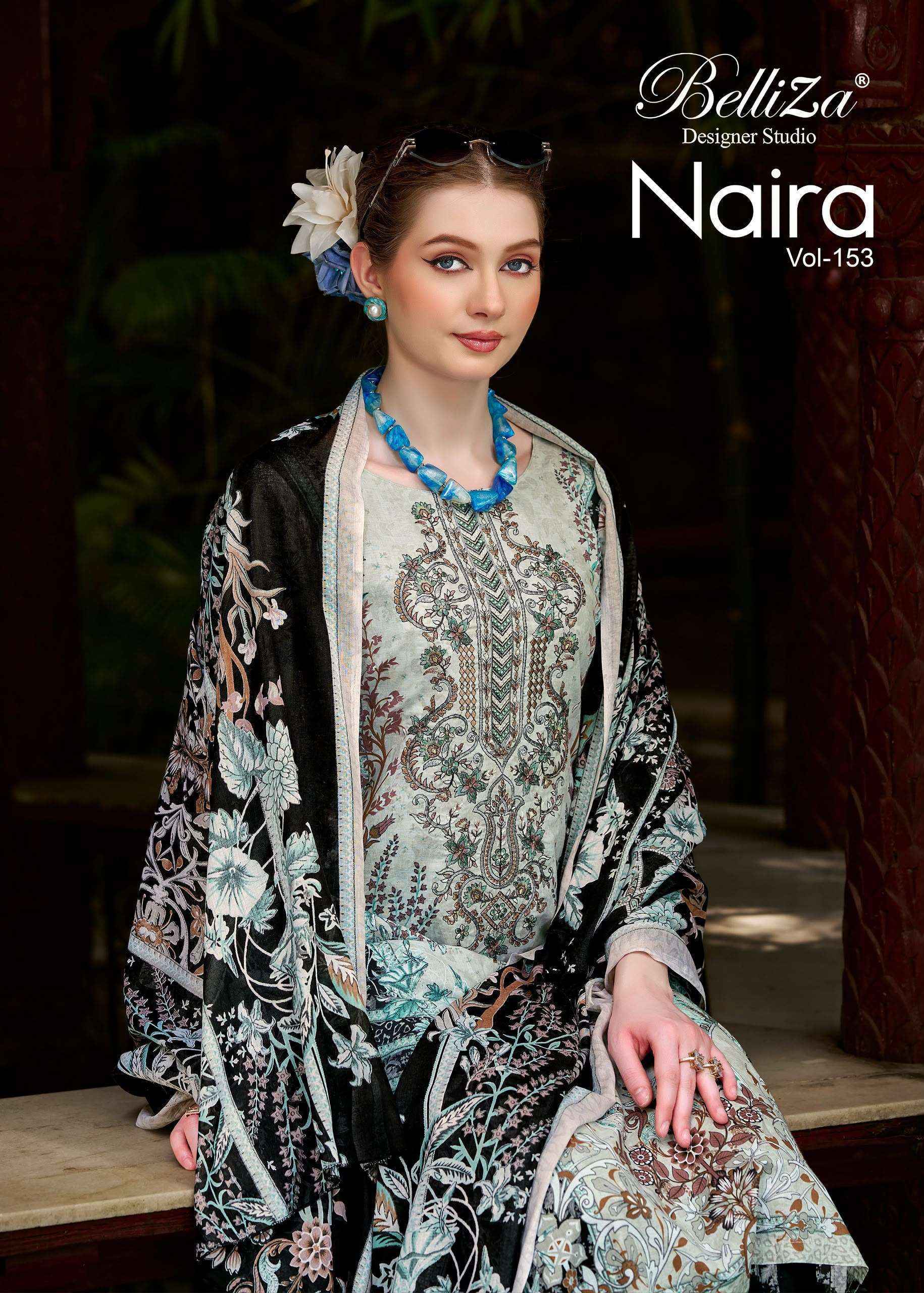 Belliza Naira Vol 153 - Cotton Dress Material online shopping ( 8 pcs Catalog )