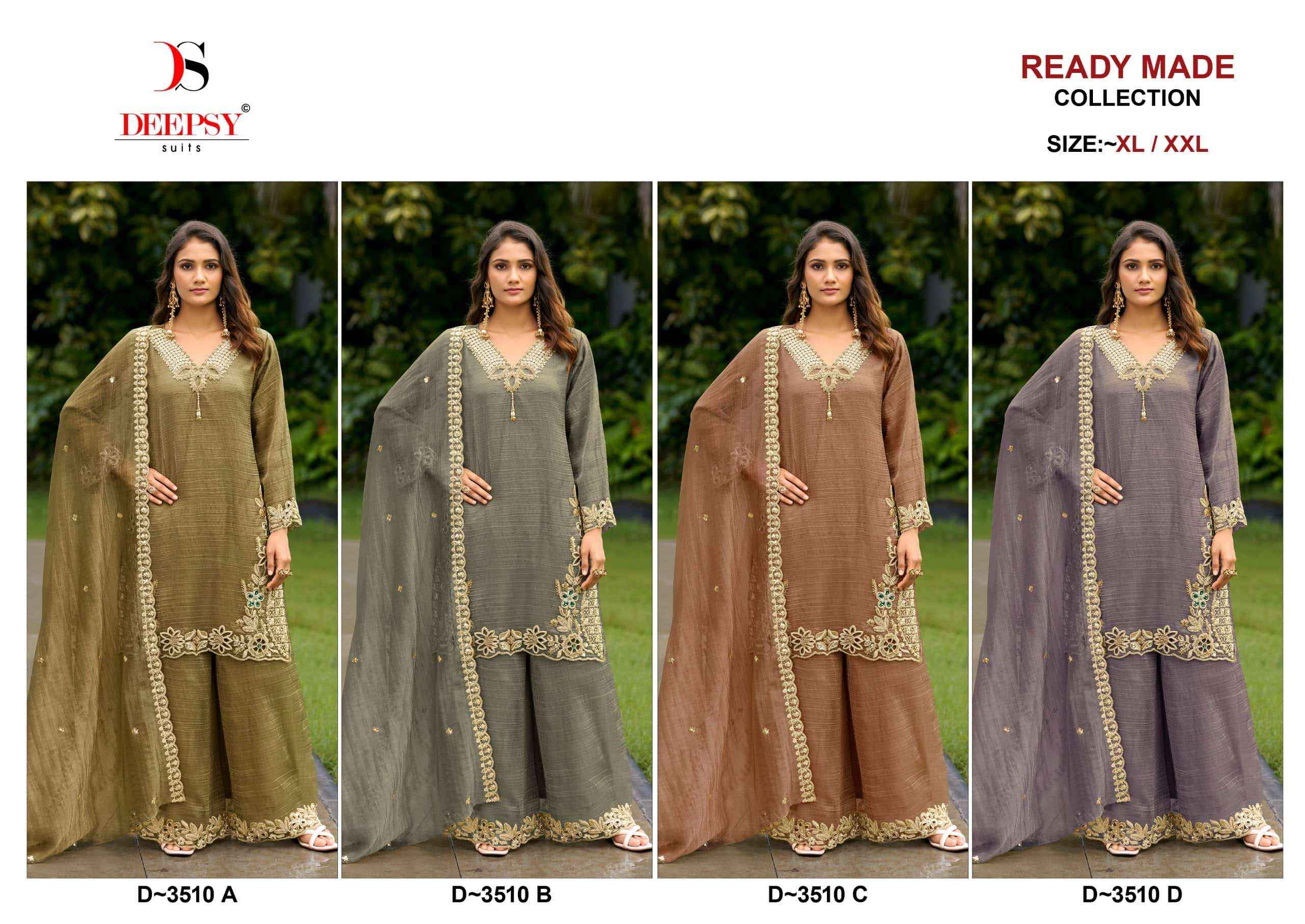 Deepsy D 3510 Abcd Designer Readymade Pakistani Dress _ Wholesale Surat Market Price ( 4 Pcs Catalog )