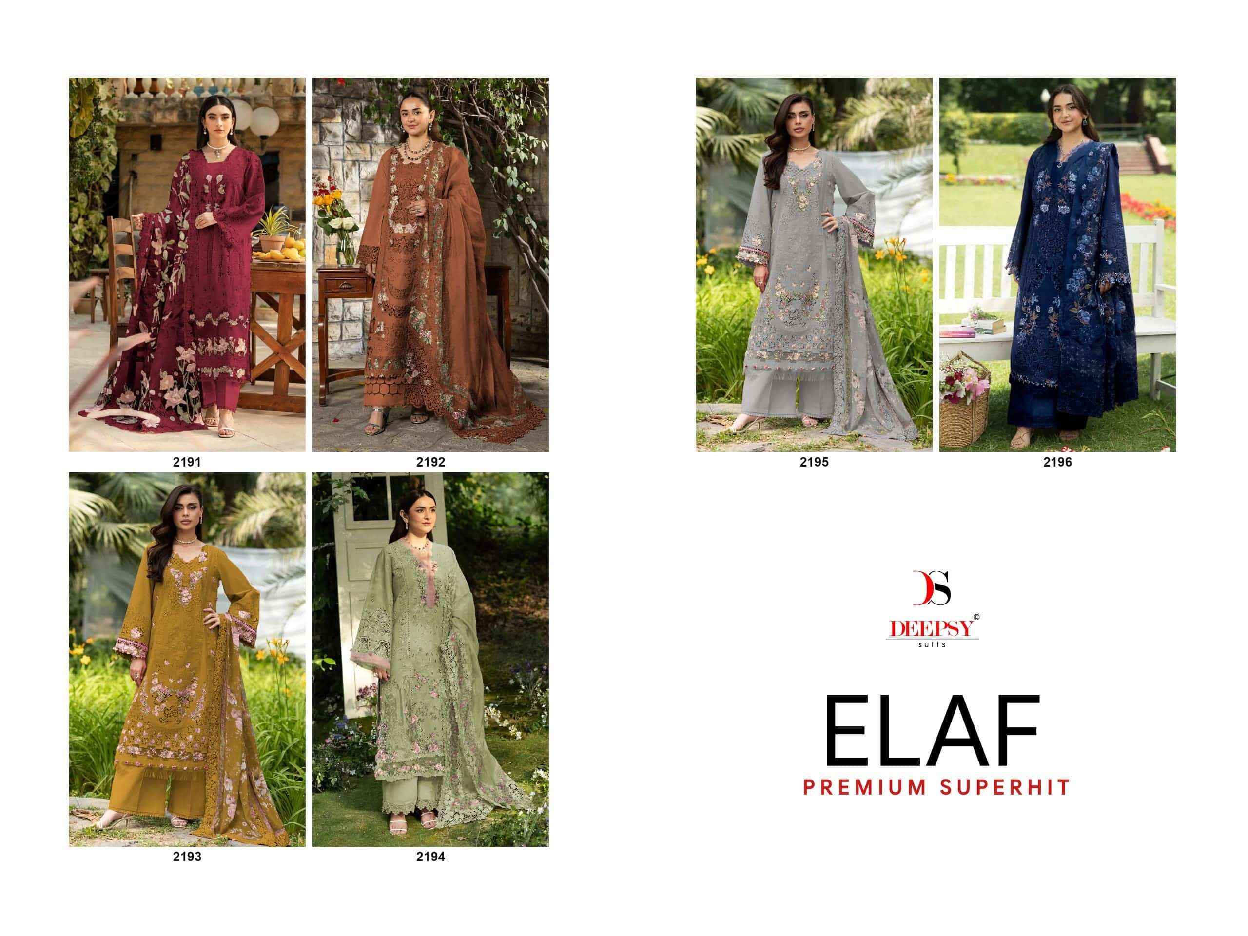 Deepsy Elaf Premium Superhit Pure Cotton Pakistani Salwar Kameez _ Surat Wholesale Price ( 6 Pcs Catalog )