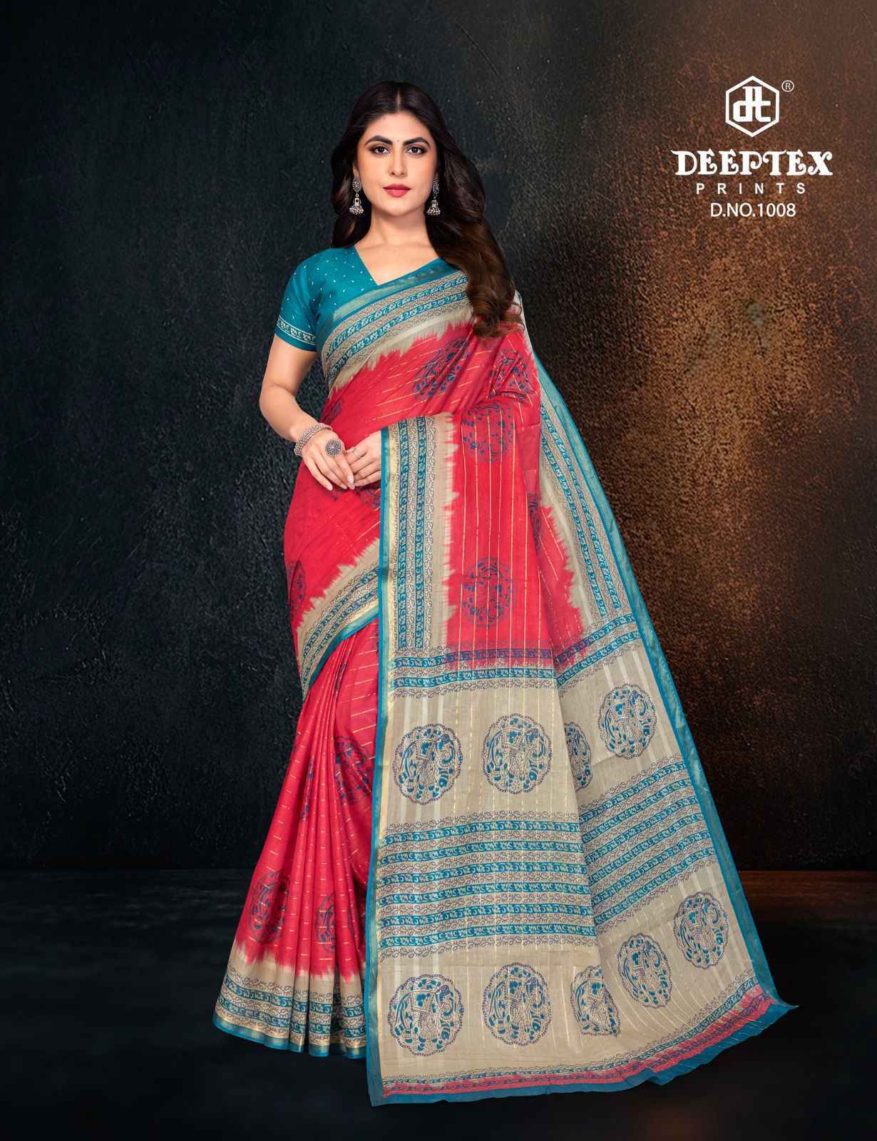 Deeptex Block Beauty Vol 1 Cotton Saree Wholesale Price ( 10 Pcs Catalog )
