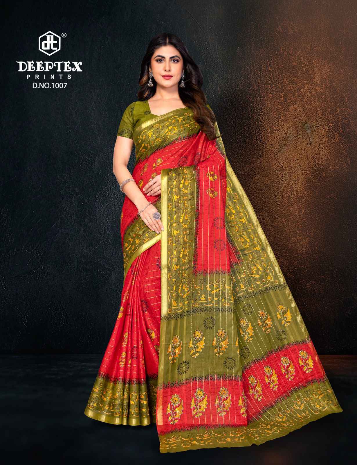 Deeptex Block Beauty Vol 1 Cotton Saree Wholesale Price ( 10 Pcs Catalog )
