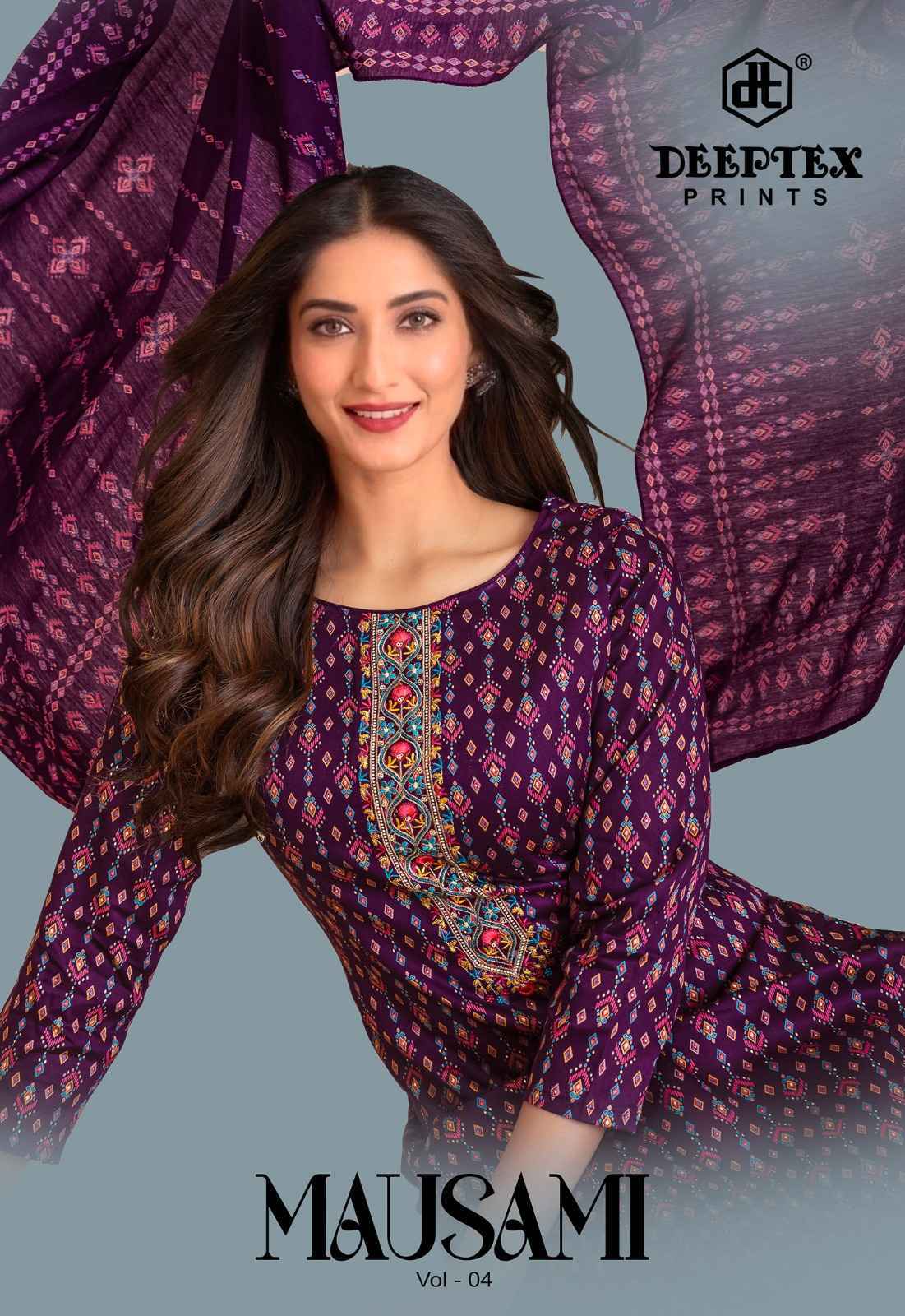 Deeptex Mausami Vol 4 - Wholesale Jam Satin Dress Material ( 8 pcs Catalog )