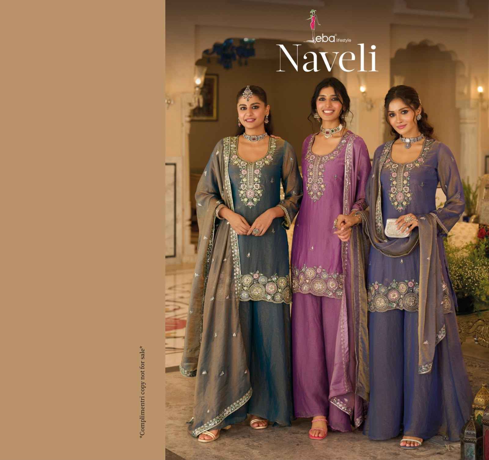 Eba Lifestyle Naveli Readymade Mochi Dress Set _ Surat Wholesale Market Price ( 3 Pcs Catalog )