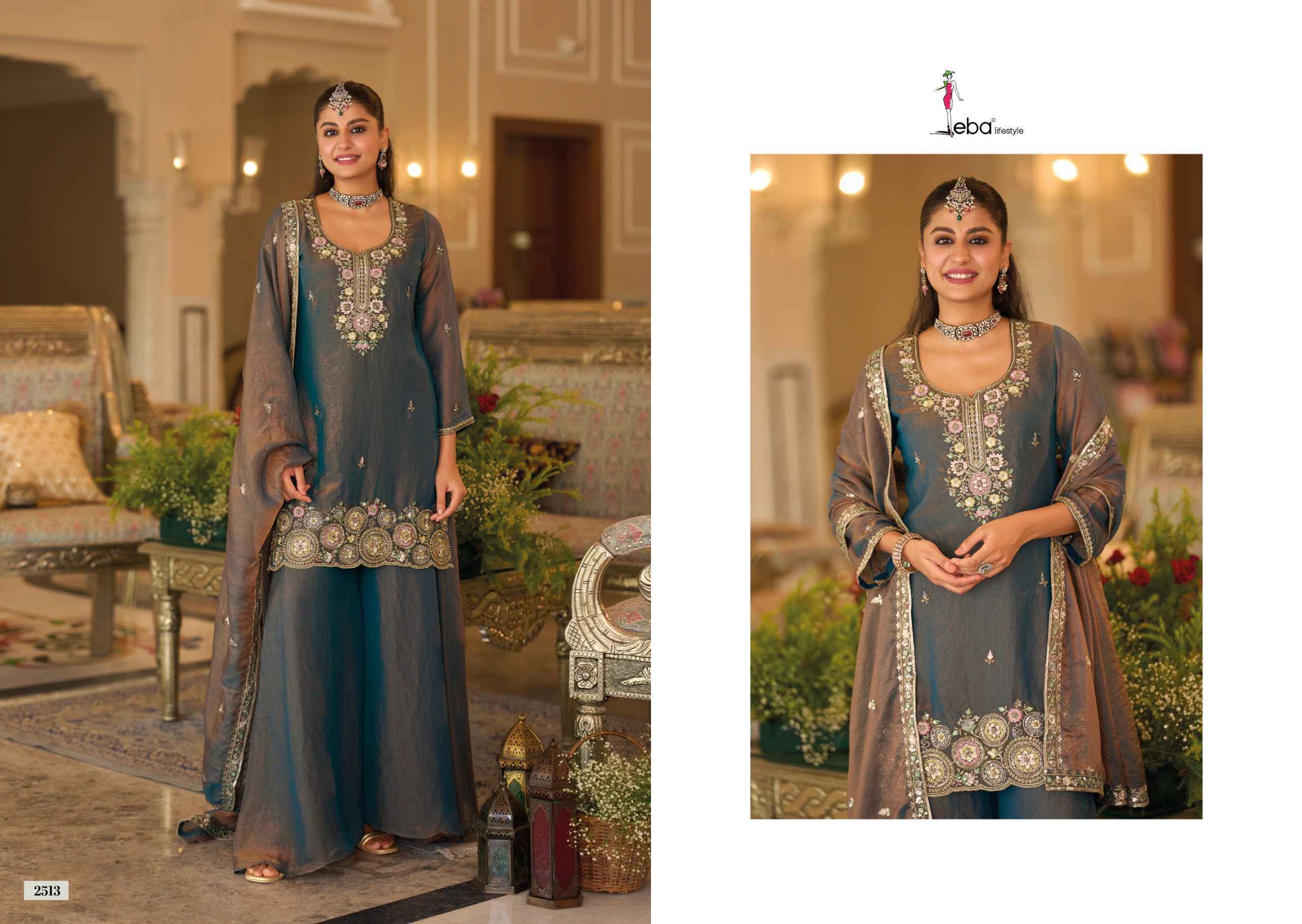 Eba Lifestyle Naveli Readymade Mochi Dress Set _ Surat Wholesale Market Price ( 3 Pcs Catalog )