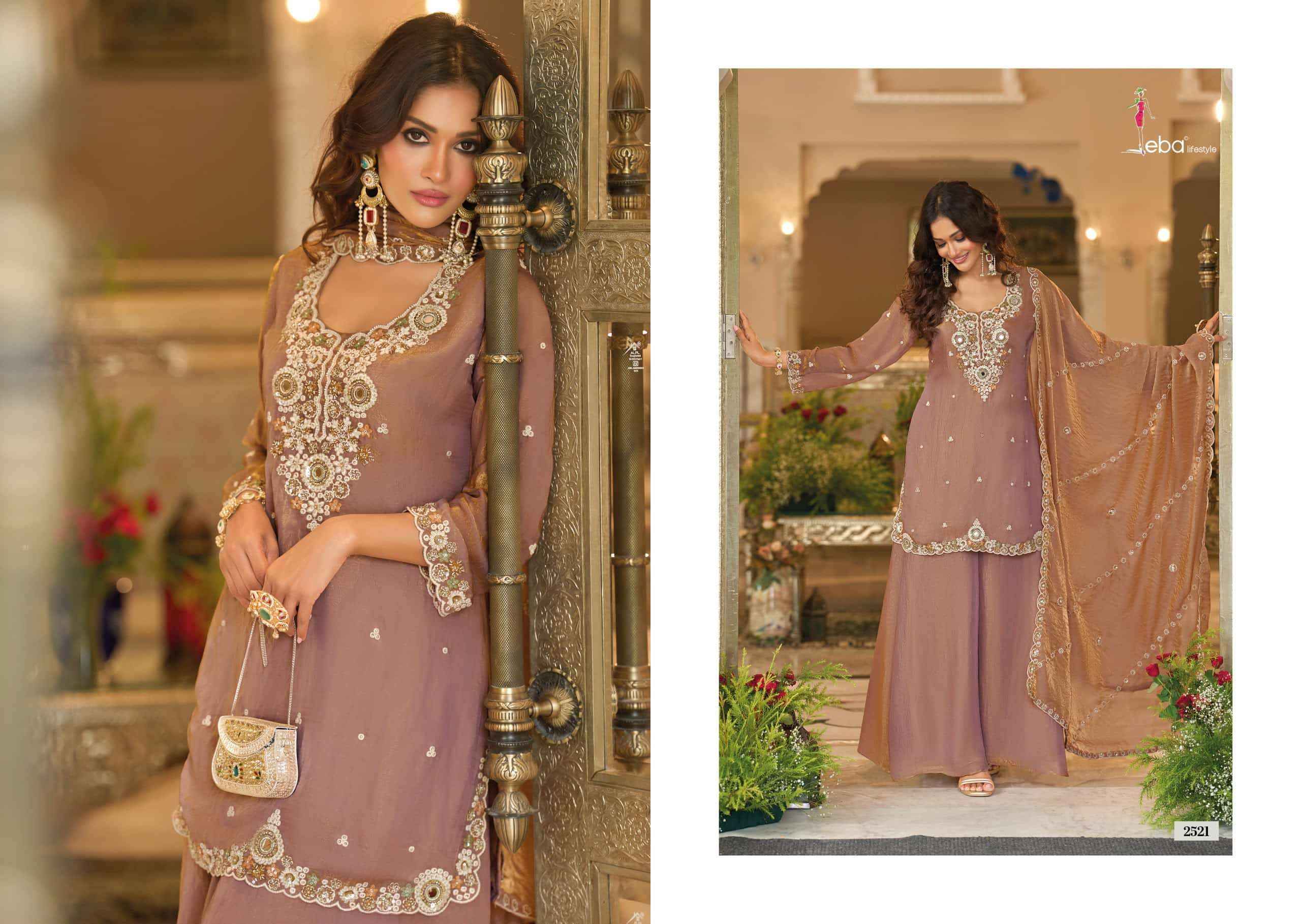 Eba Lifestyle Noorani Readymade Partywear Designer Suit _ Surat Wholesale Market Price ( 3 pcs catalog )