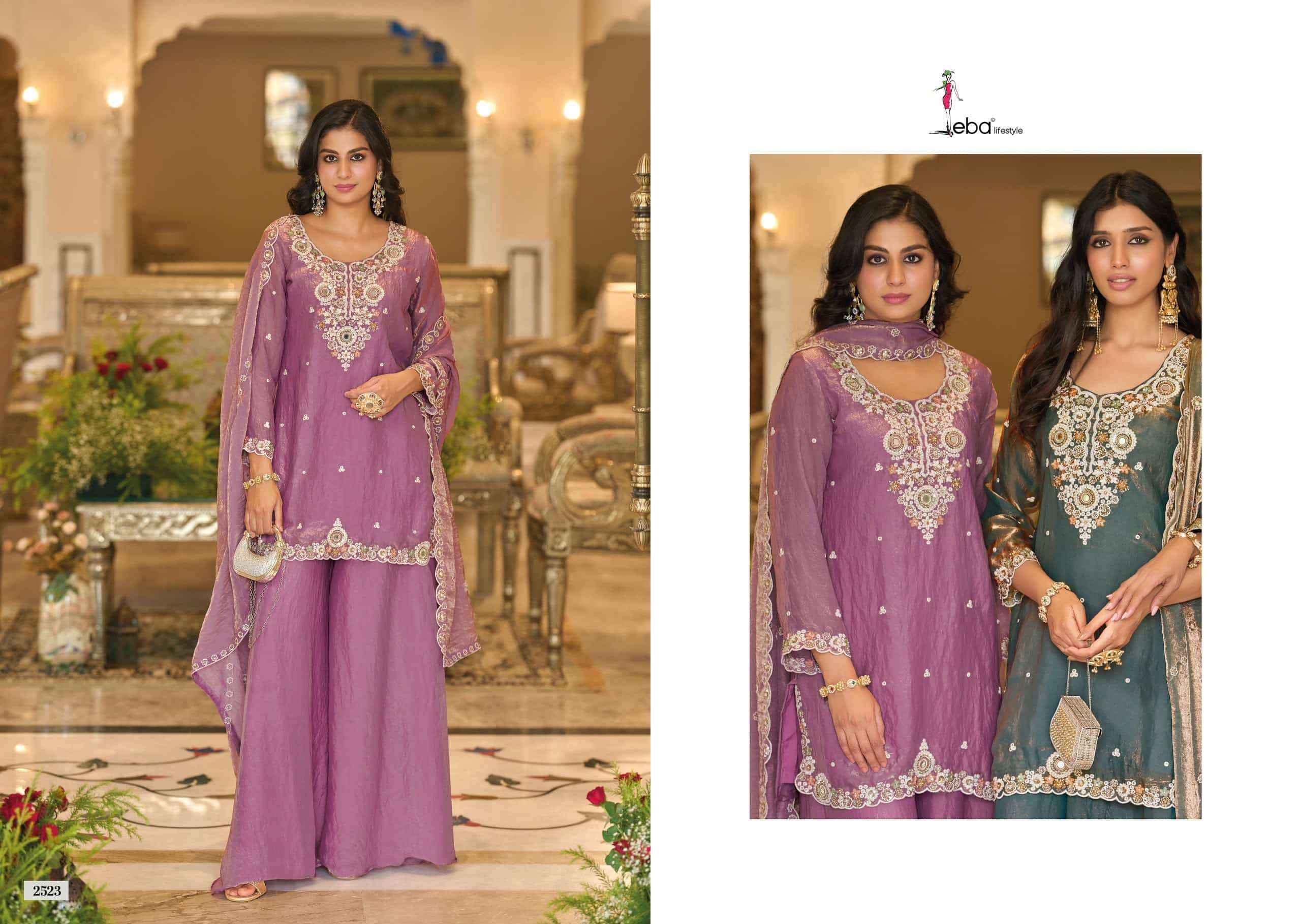 Eba Lifestyle Noorani Readymade Partywear Designer Suit _ Surat Wholesale Market Price ( 3 pcs catalog )