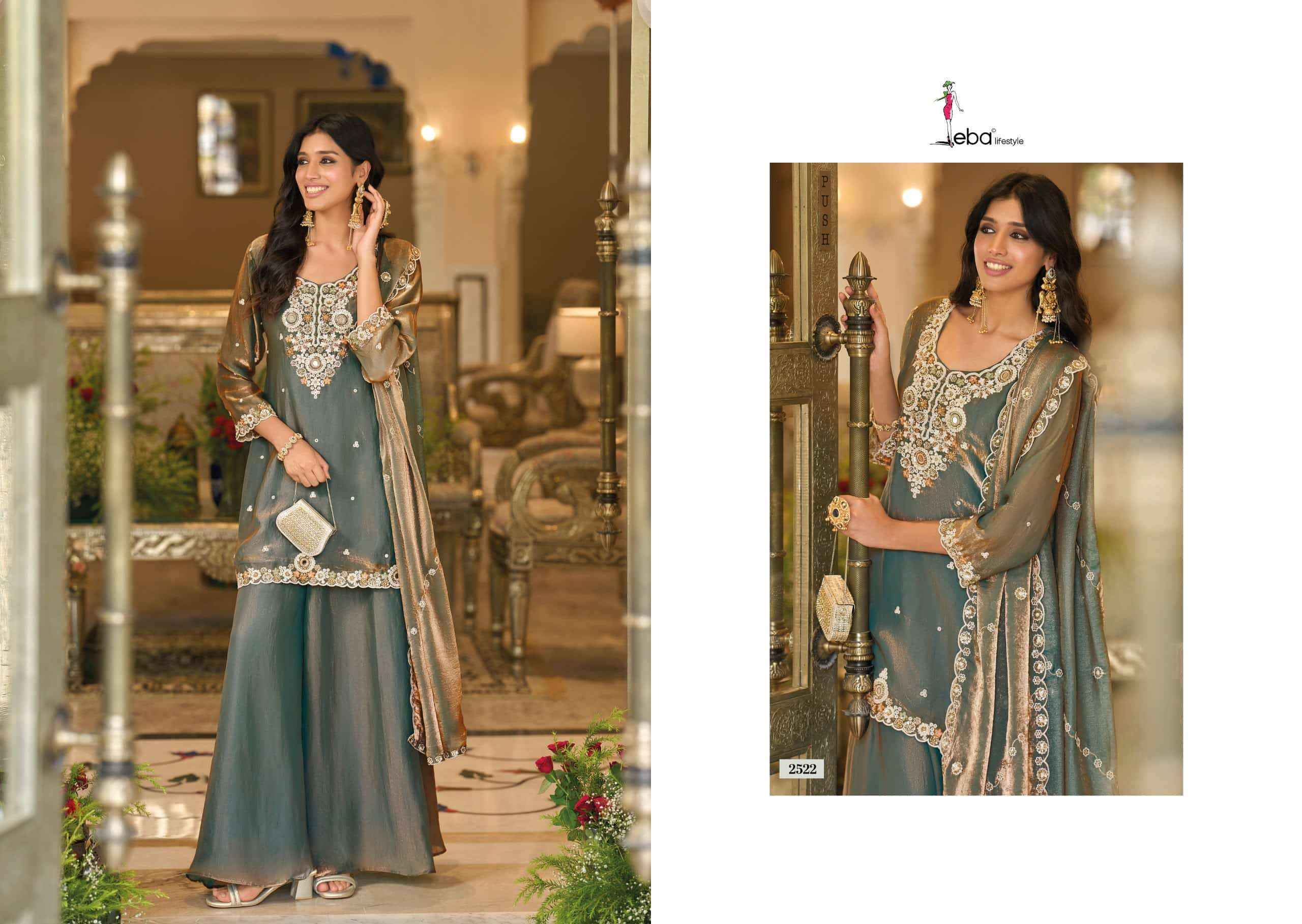 Eba Lifestyle Noorani Readymade Partywear Designer Suit _ Surat Wholesale Market Price ( 3 pcs catalog )