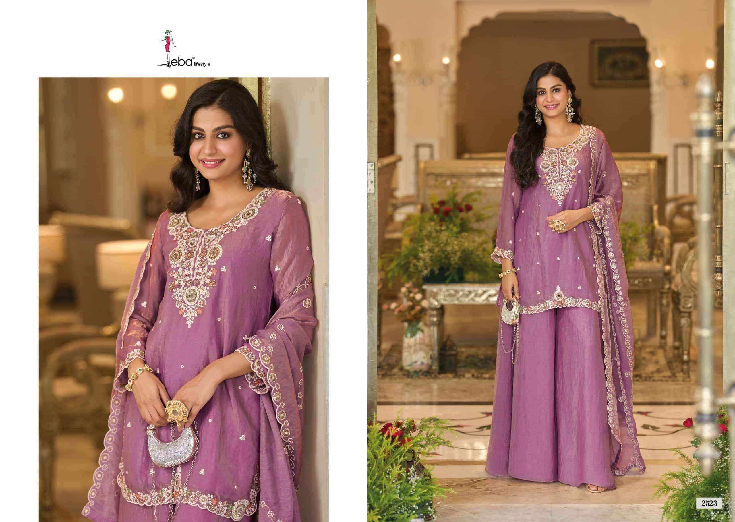 Eba Lifestyle Noorani Readymade Partywear Designer Suit _ Surat Wholesale Market Price ( 3 pcs catalog )