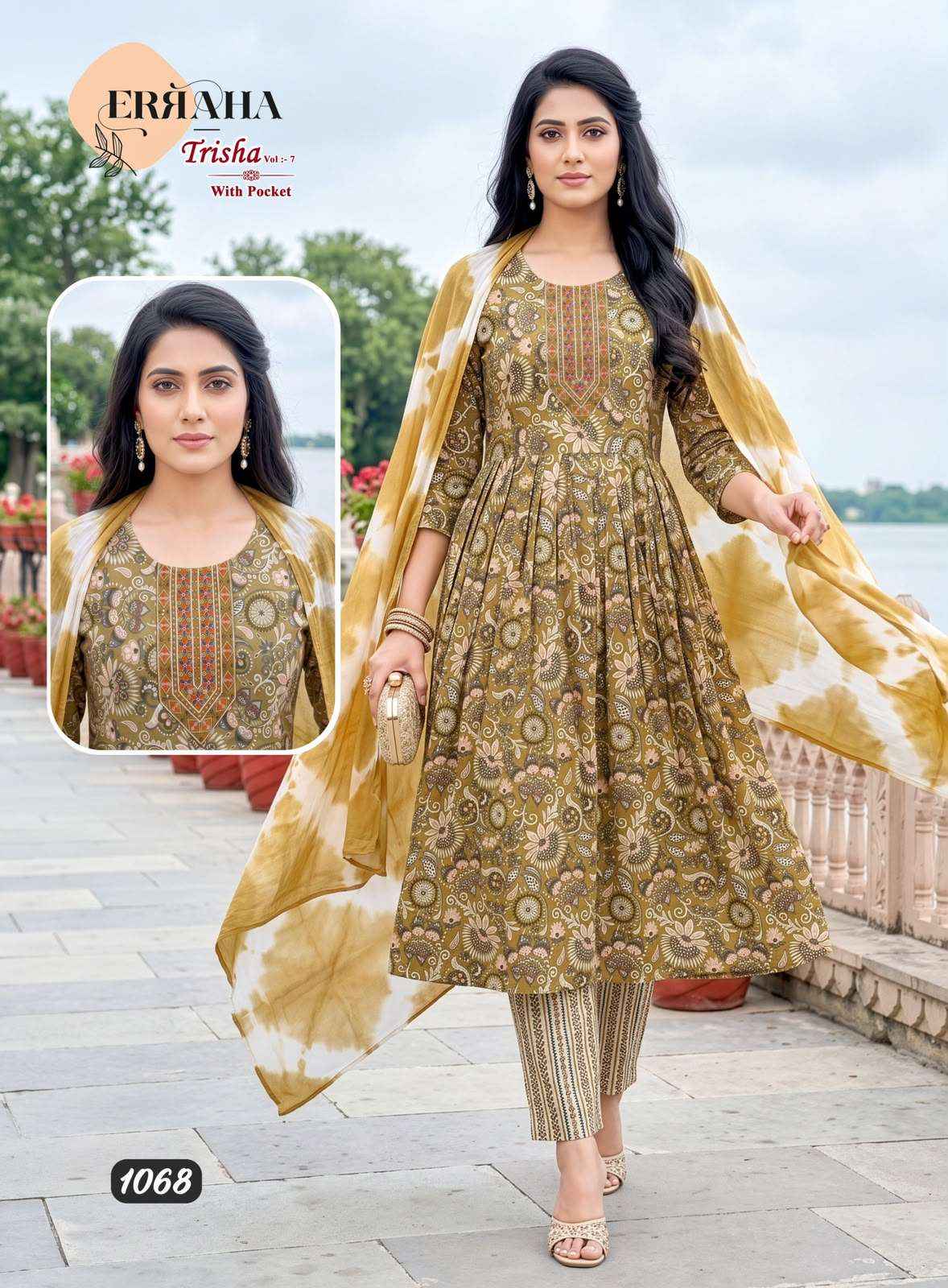 Erraha Trisha Vol 7 Readymade Fancy 3 Pec Pair Set _ Surat Wholesale Market Price ( 8 Pcs Catalog )