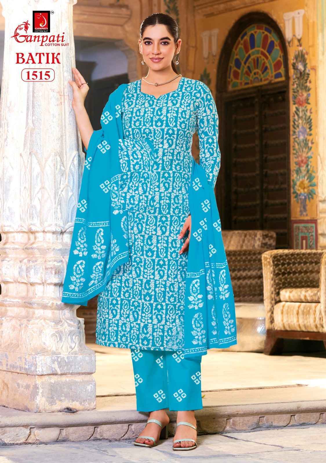 Ganpati Batik Vol 15 Readymade Cotton Dress - Surat Wholesale Market ( 15 pcs Catalog )