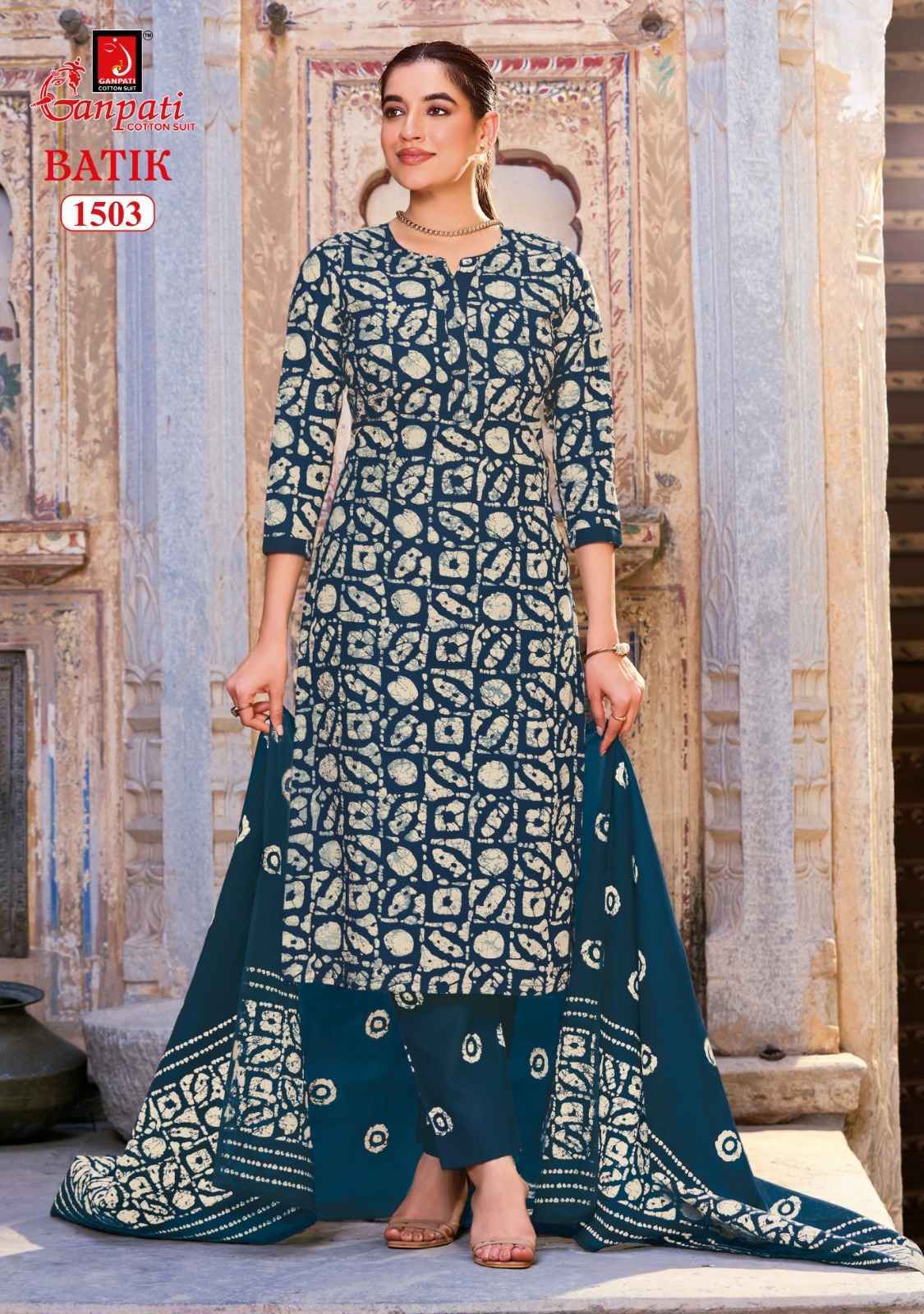 Ganpati Batik Vol 15 Readymade Cotton Dress - Surat Wholesale Market ( 15 pcs Catalog )