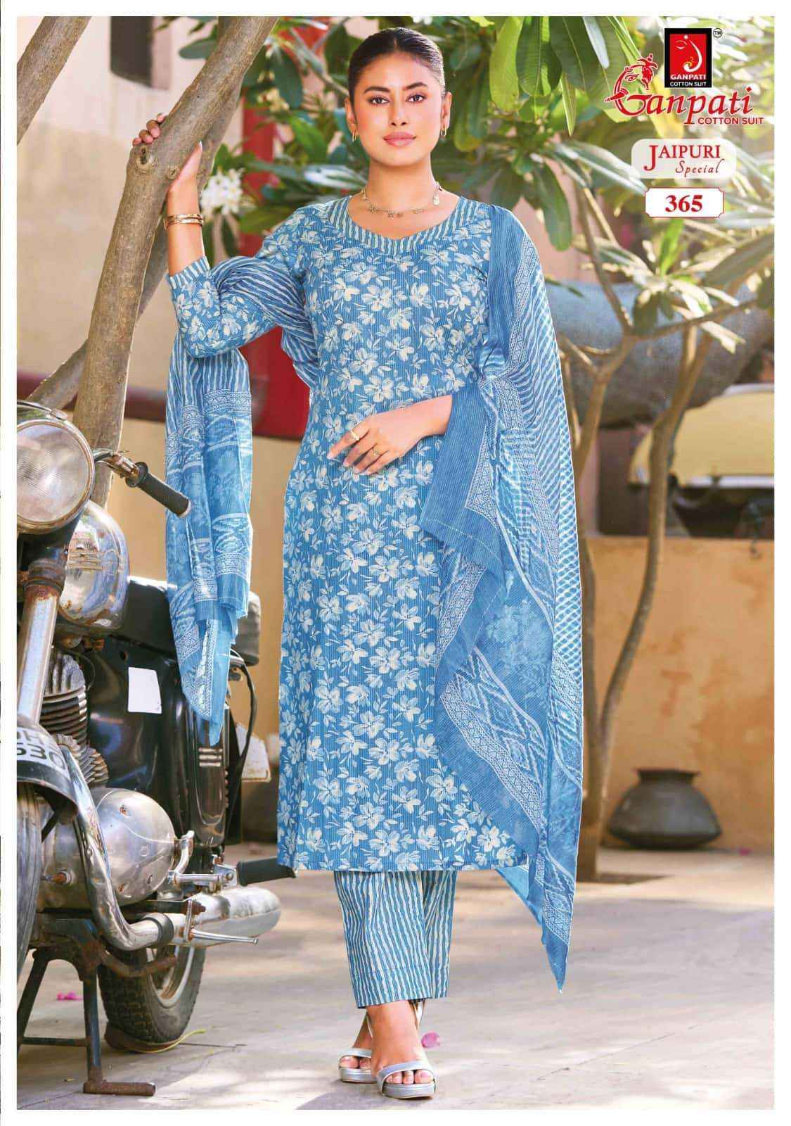 Ganpati Jaipuri Vol 18 Pure Cotton Readymade Suits Wholesale ( 12 pcs catalogue)