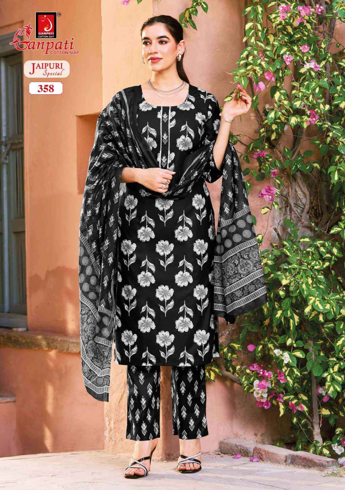 Ganpati Jaipuri Vol 18 Pure Cotton Readymade Suits Wholesale ( 12 pcs catalogue)