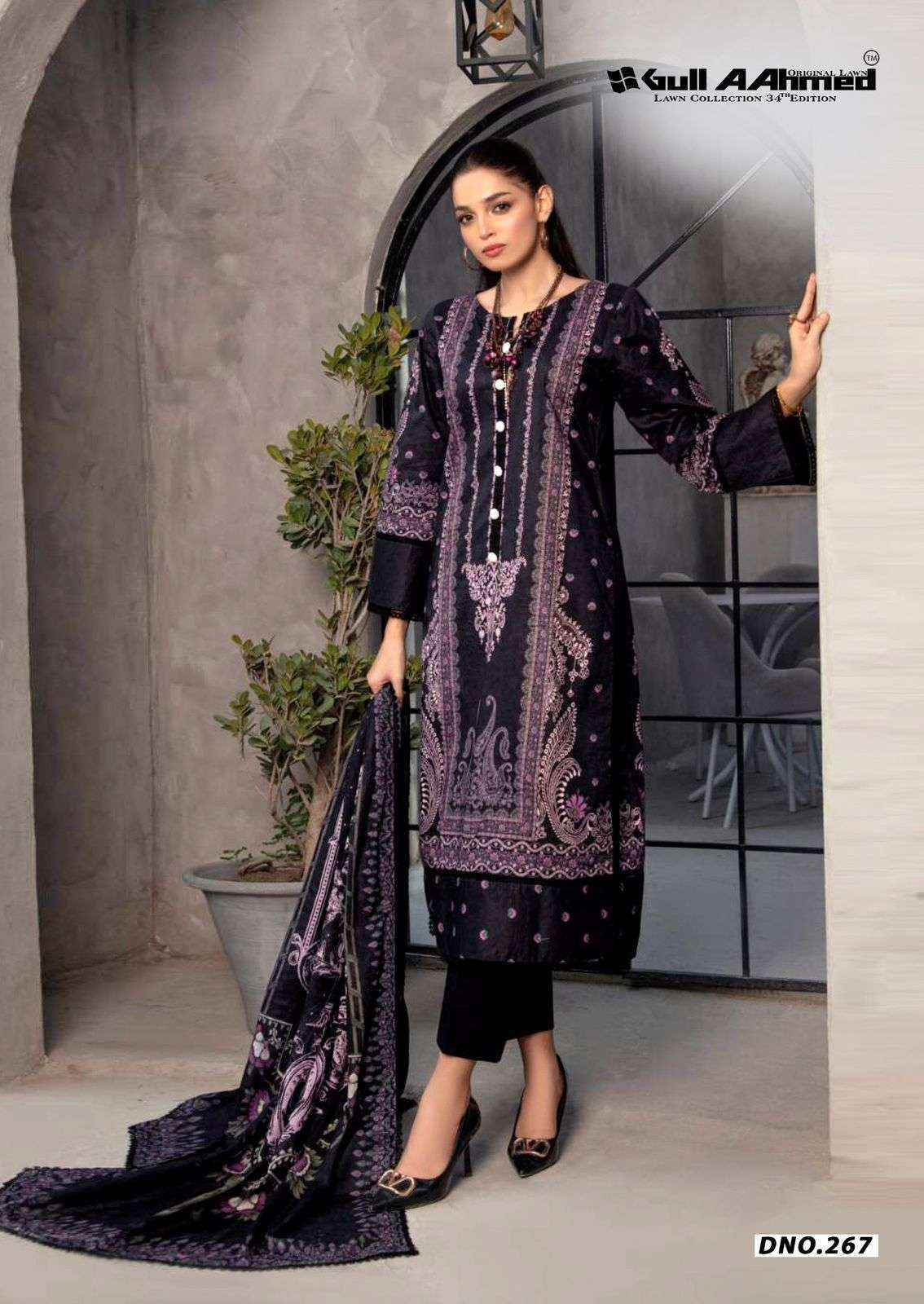 Gull Ahmed Lawn Collection Vol 34 Cambric Cotton Dress Material (6 Pcs Catalogue)