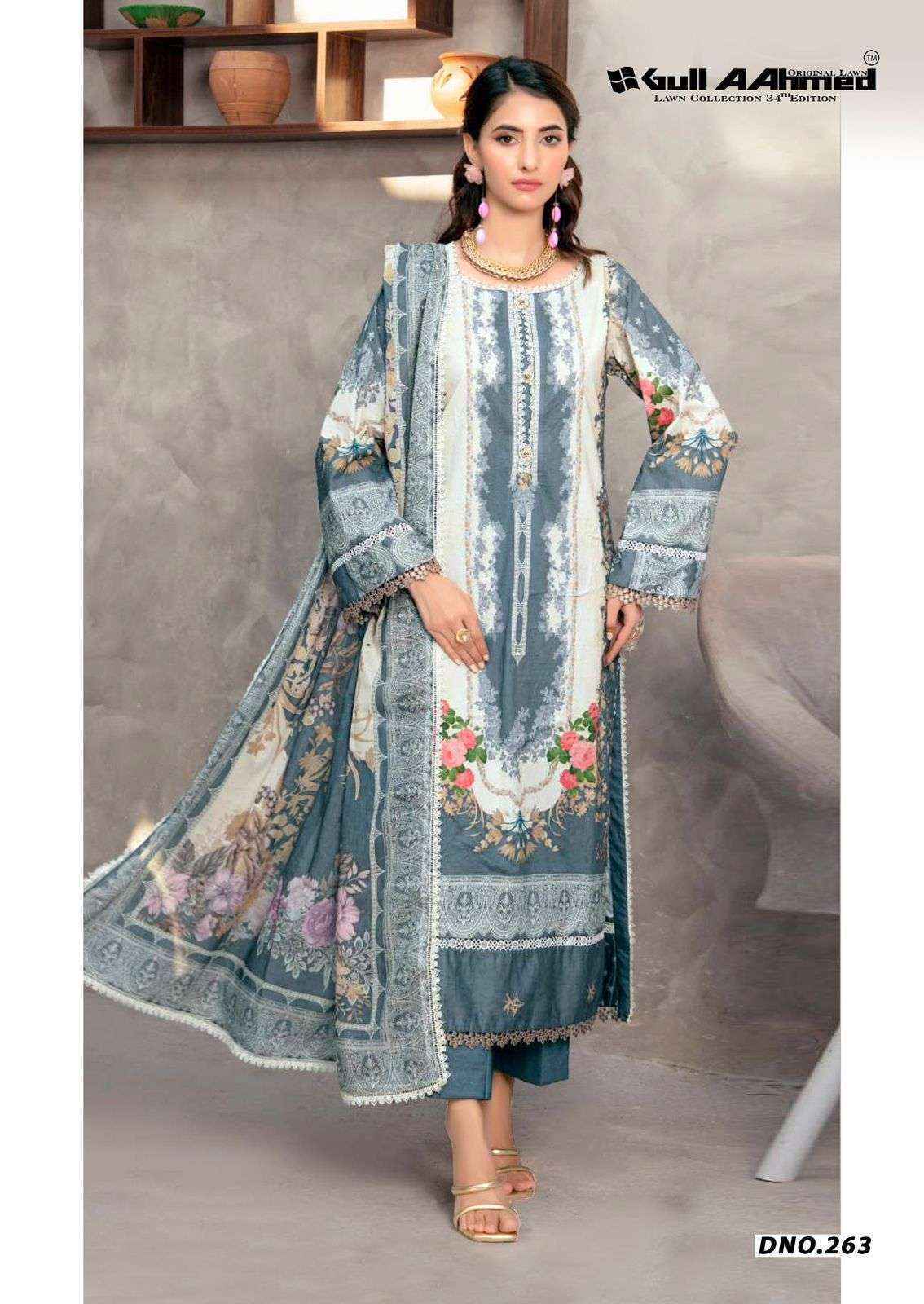 Gull Ahmed Lawn Collection Vol 34 Cambric Cotton Dress Material (6 Pcs Catalogue)