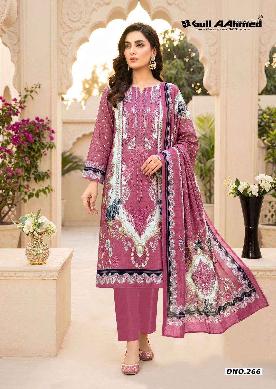 Gull Ahmed Lawn Collection Vol 34 Cambric Cotton Dress Material (6 Pcs Catalogue)