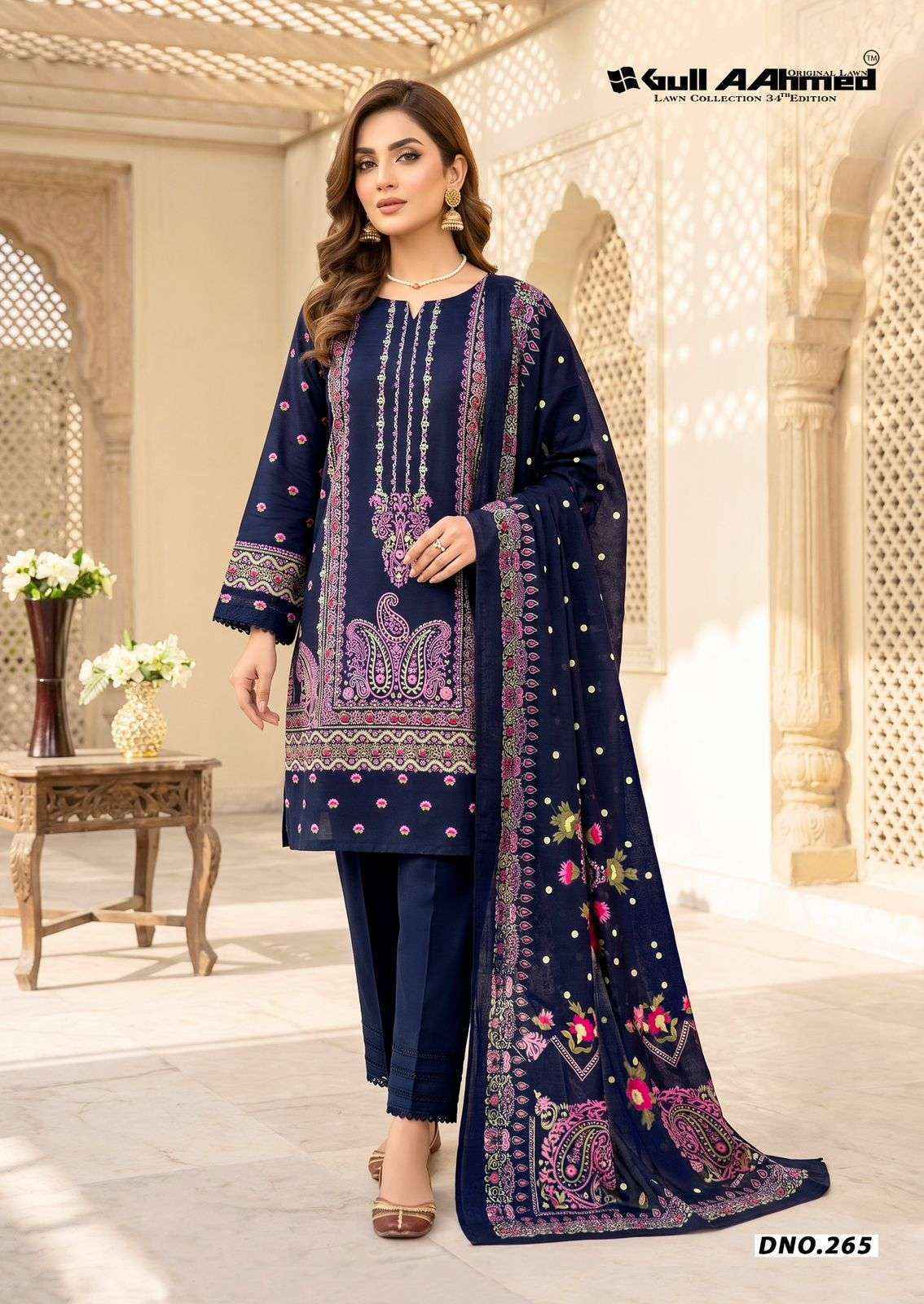 Gull Ahmed Lawn Collection Vol 34 Cambric Cotton Dress Material (6 Pcs Catalogue)