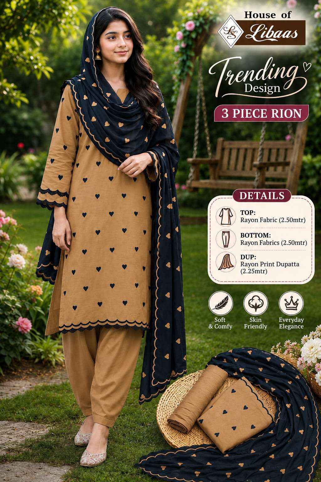 House Of Libaas Trending Design Rayon Fancy Ladies Salwar Kameez _ Wholesale Surat Market Price ( 5 Pcs Catalog )