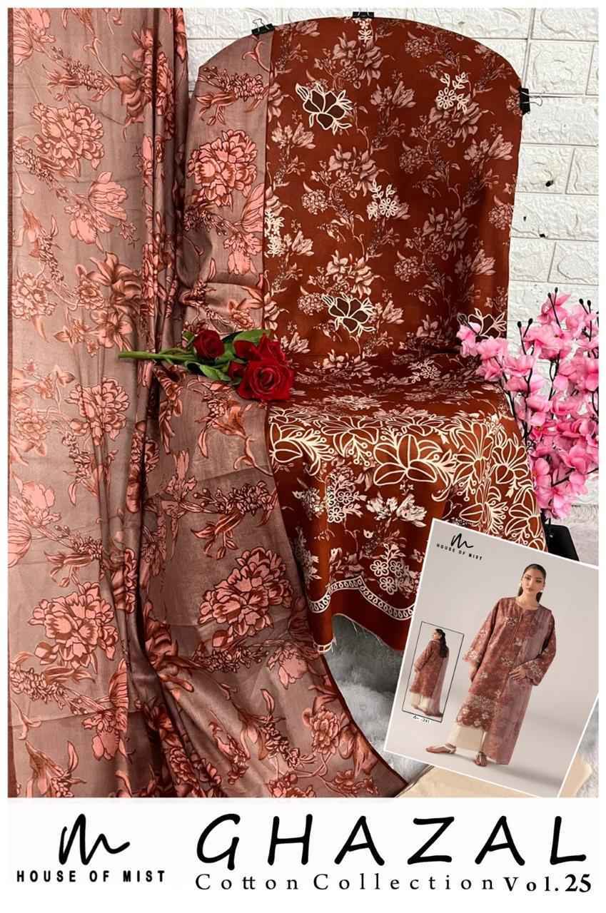 House Of Mist Ghazal Cotton Collection Vol 25 - Wholesale Cotton Dress Material ( 6 pcs Catalogue )