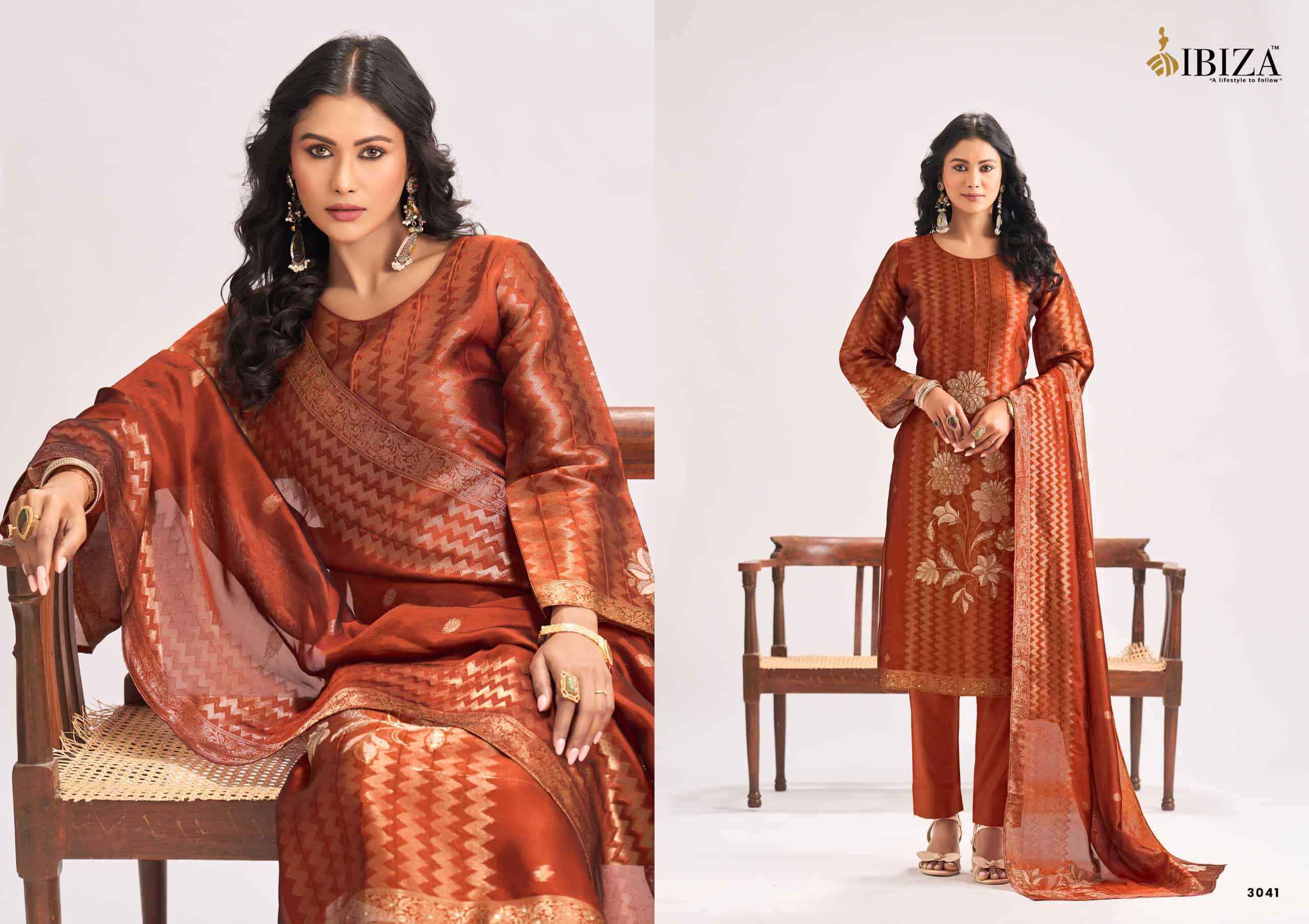 Ibiza Mahra Pure Banglory Silk Ladies Salwar Kameez _  Surat Wholesale Market Price ( 4 Pcs Catalog )