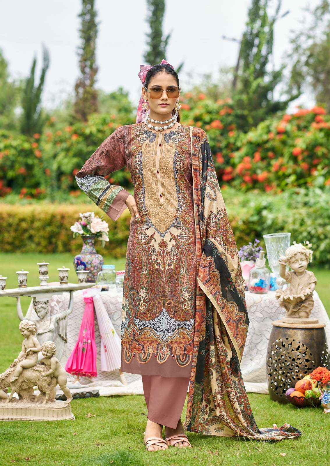 Ishaal Prints Gulmohar Vol 42 Printed Pure Lawn Salwar Suit _ Surat Wholesale Market Price ( 10 Pcs Catalog )