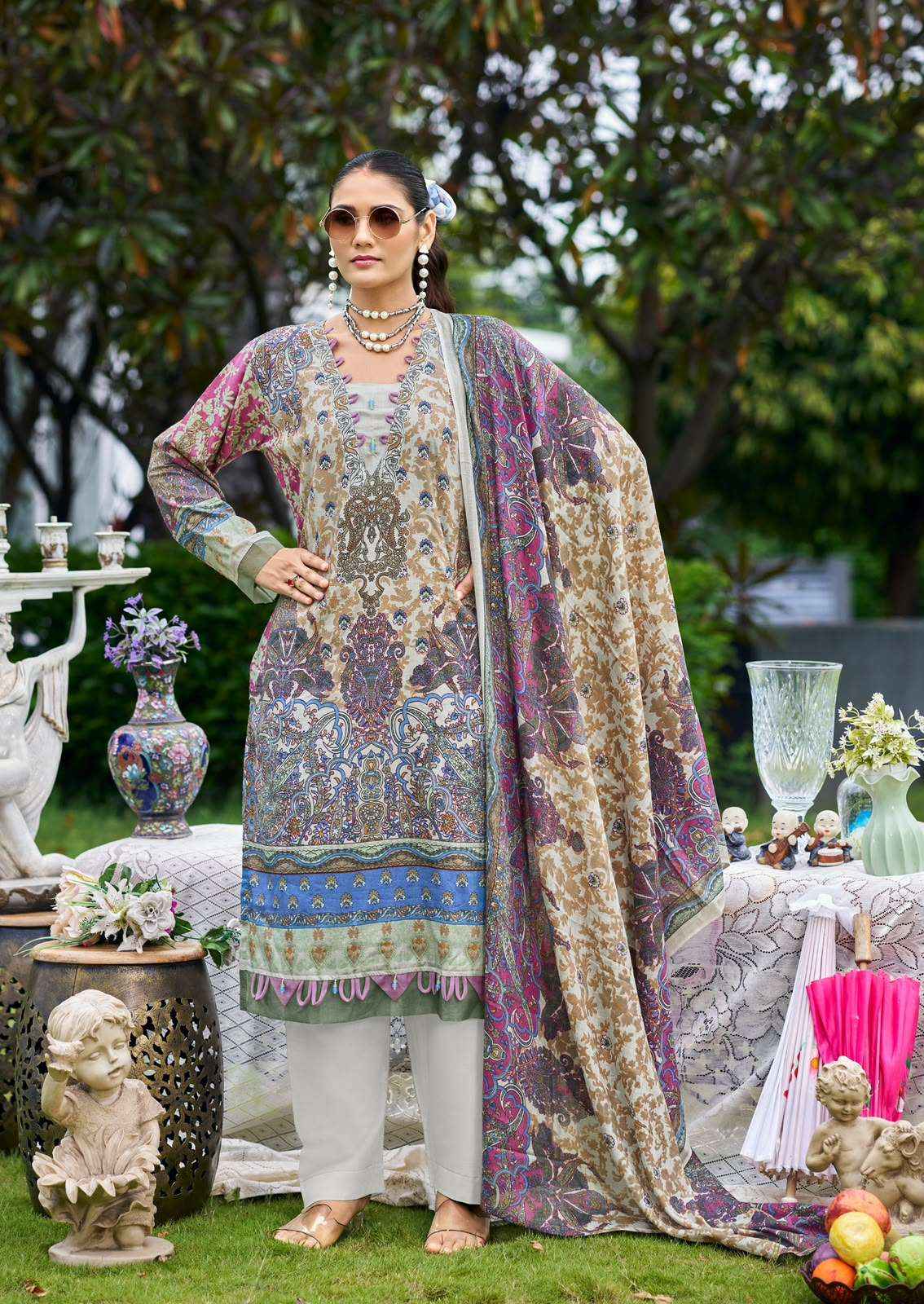 Ishaal Prints Gulmohar Vol 42 Printed Pure Lawn Salwar Suit _ Surat Wholesale Market Price ( 10 Pcs Catalog )