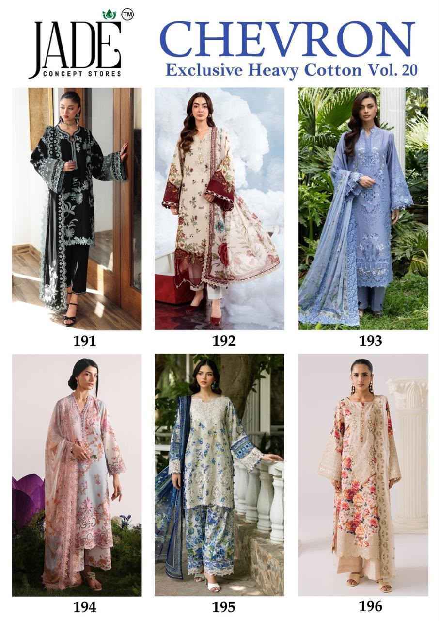 Jade Chevron Vol 20 Cotton Dress Material - Latest Wholesale Supplier ( 6 Pc Catalog )