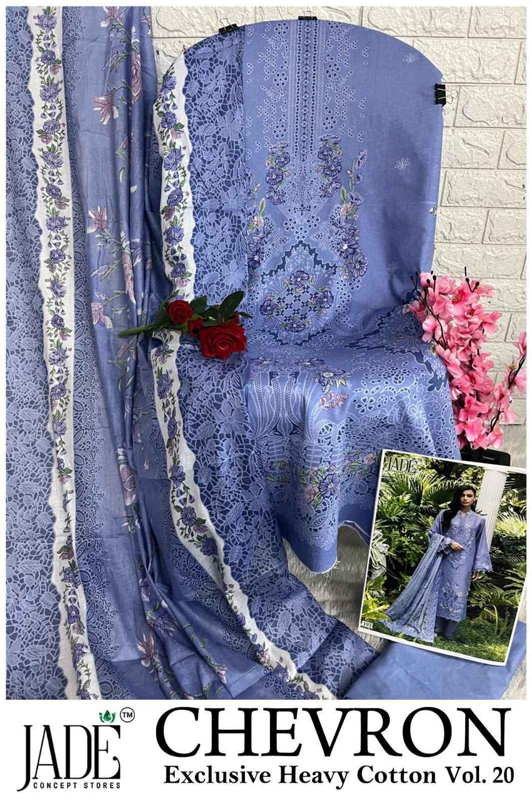 Jade Chevron Vol 20 Cotton Dress Material - Latest Wholesale Supplier ( 6 Pc Catalog )