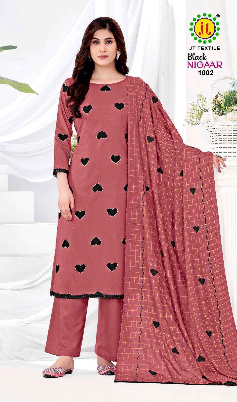Jt Black Nigaar Vol 1 Premium Design Rayon Salwar Suit _ Wholesale Surat Market Price ( 5 Pcs Catalog )