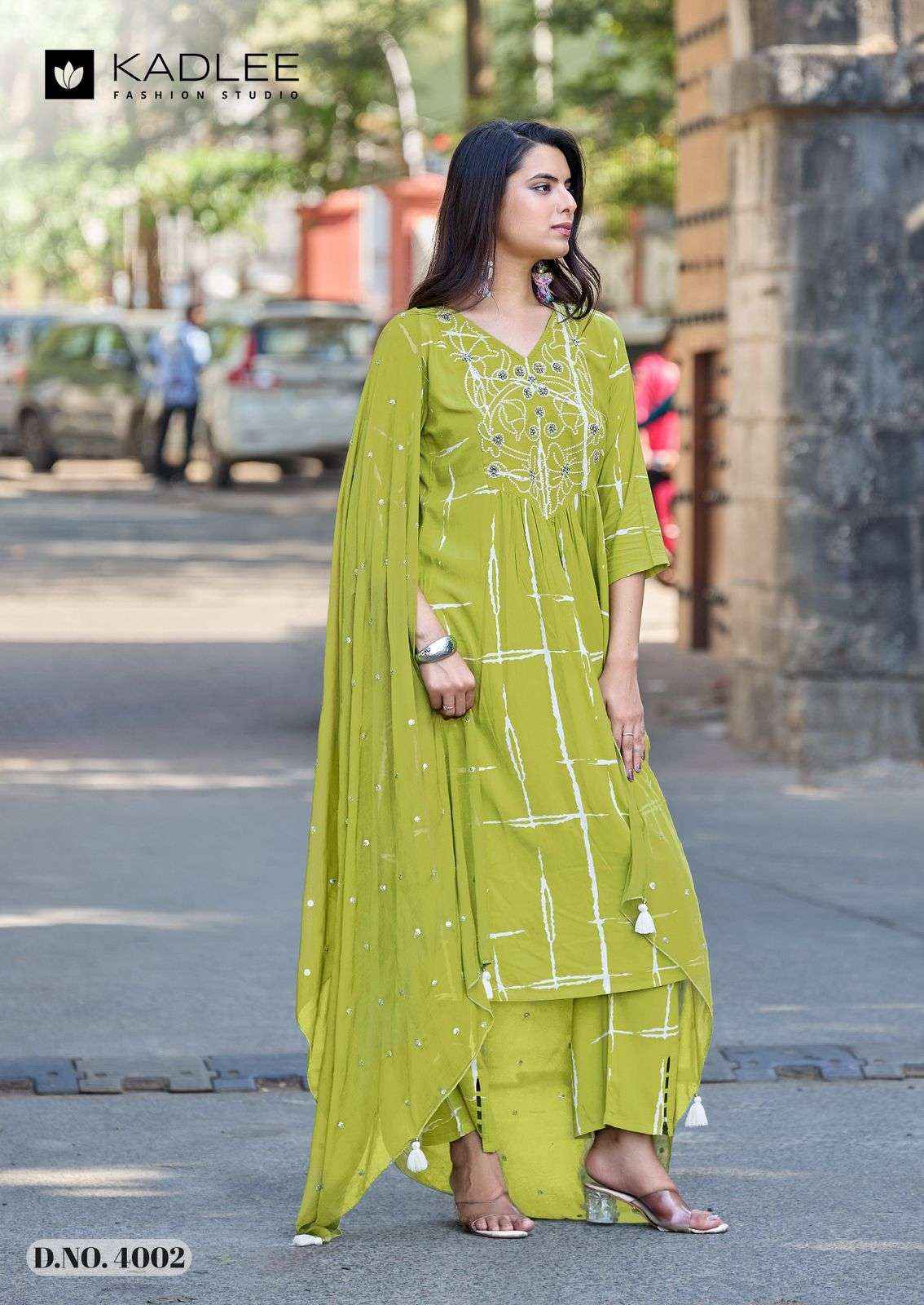 Kadlee Rimzim Readymade Fancy 3 Piece Pair Set _ Surat Wholesale market Price ( 4 Pcs Catalog )